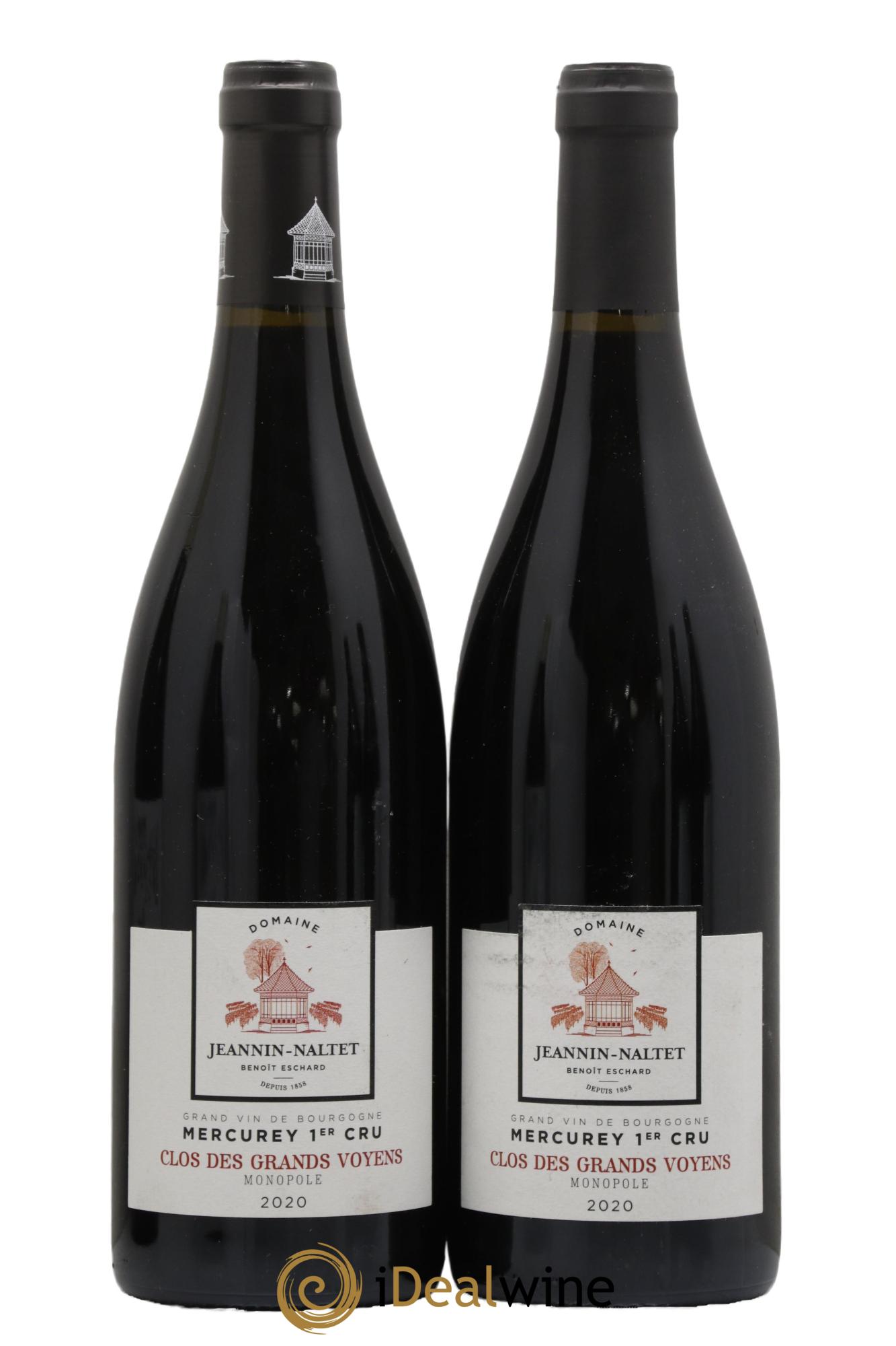 Mercurey 1er Cru Clos des Grands Voyens Jeannin Naltet 2020 - Lot de 2 bouteilles - 0