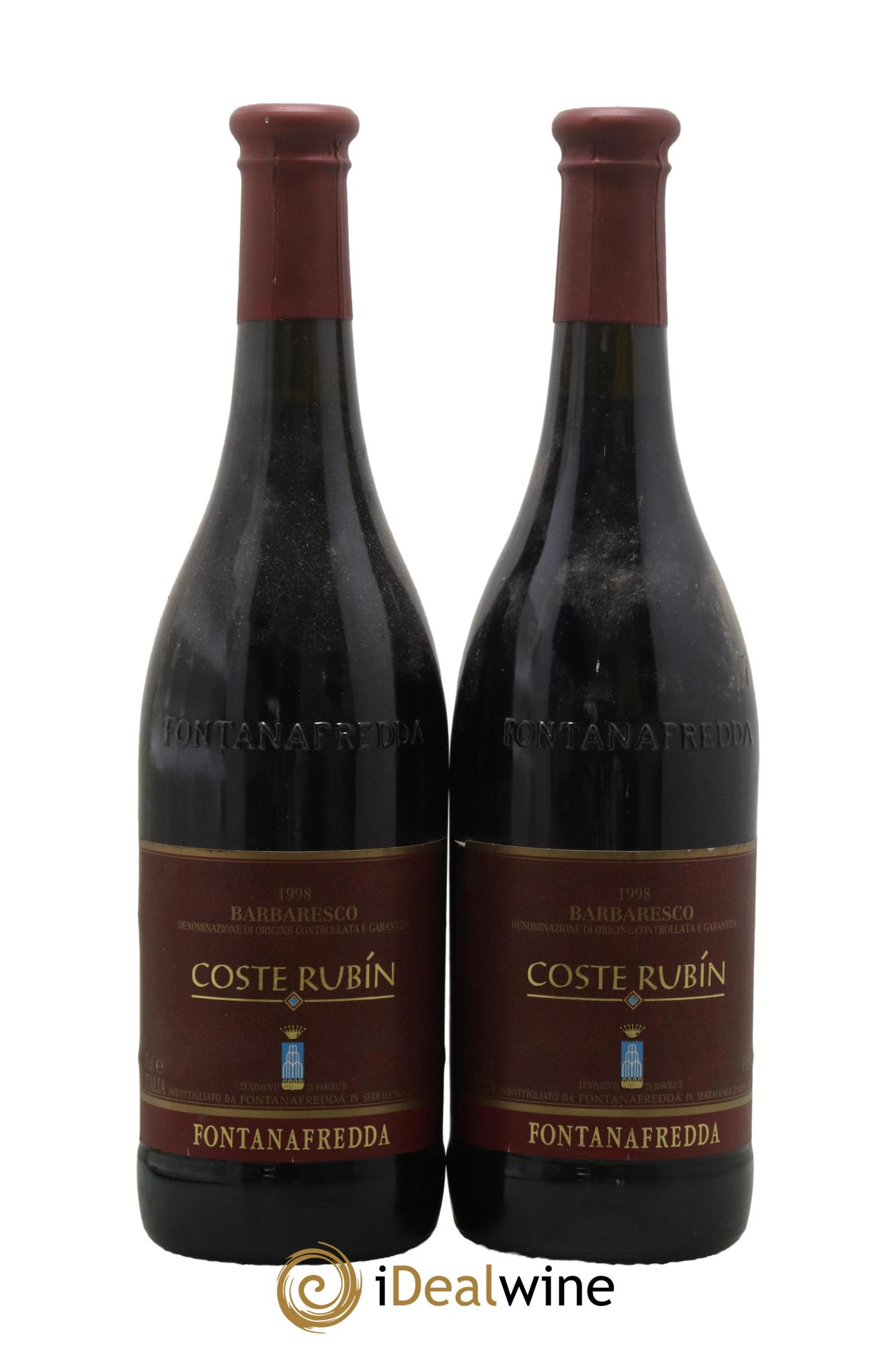 Barbaresco DOCG Coste Rubin Fontanafredda 1998 - Lot of 2 bottles - 0