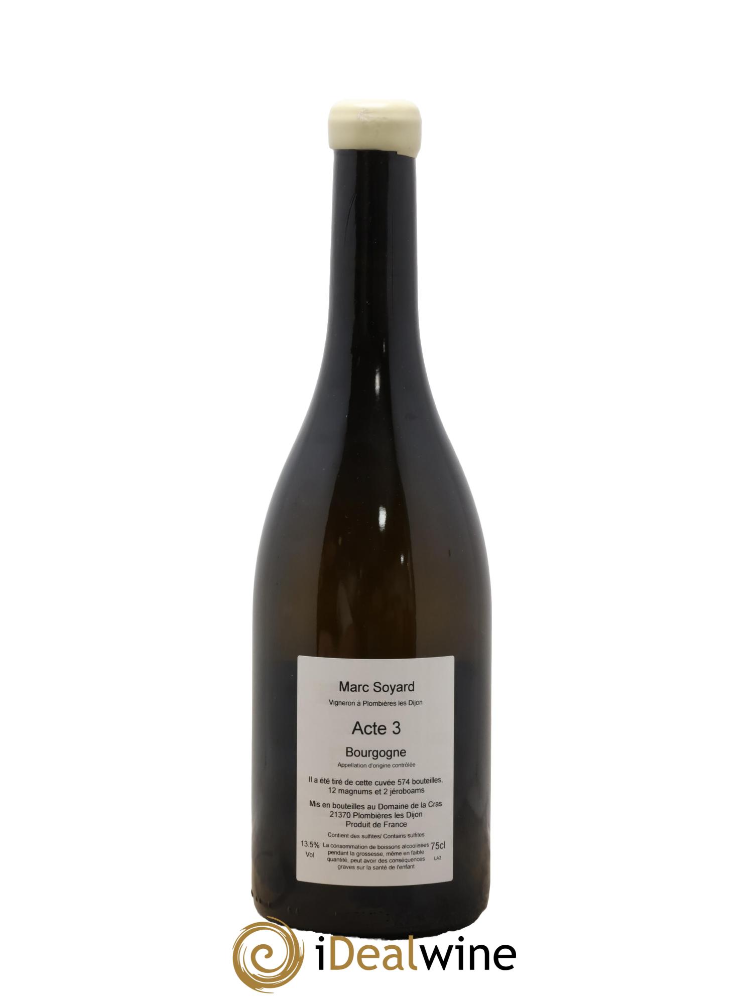 Bourgogne Acte III Marc Soyard - Lot de 1 bouteille - 1