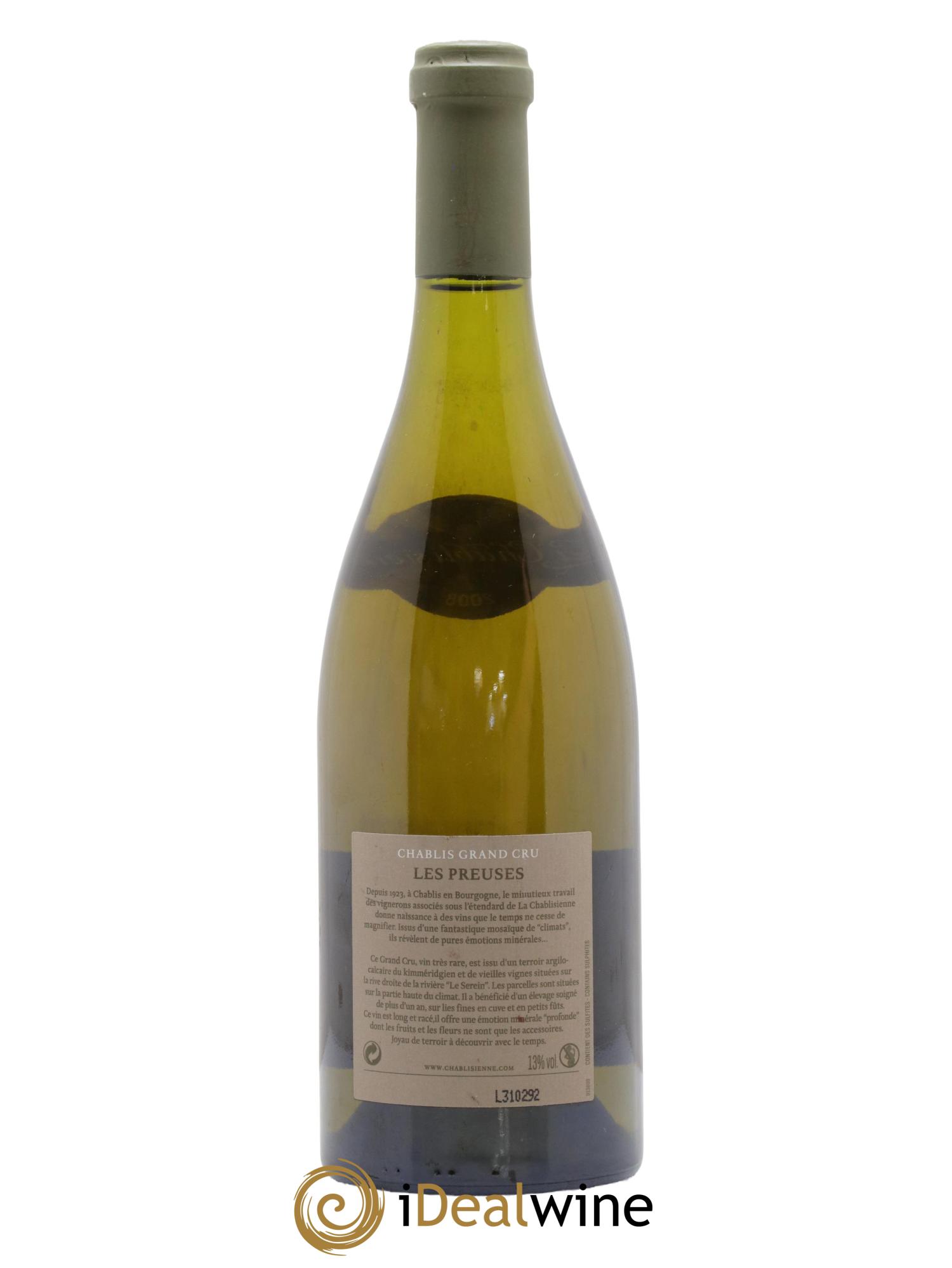 Chablis Grand Cru Les Preuses La Chablisienne 2008 - Lot of 1 bottle - 1