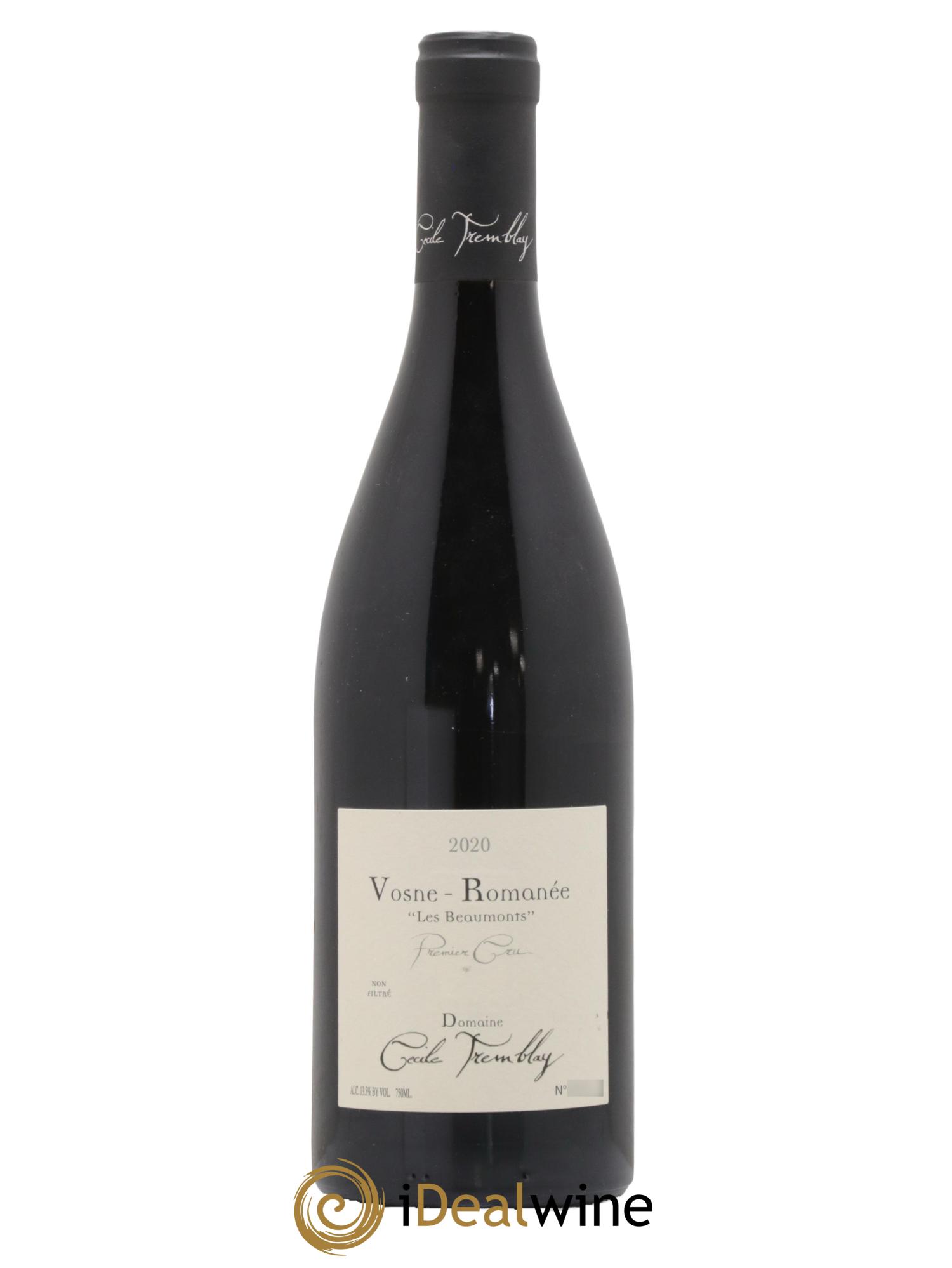 Vosne-Romanée 1er Cru Les Beaumonts (ou Beaux Monts) Cécile Tremblay 2020 - Lot of 1 bottle - 0