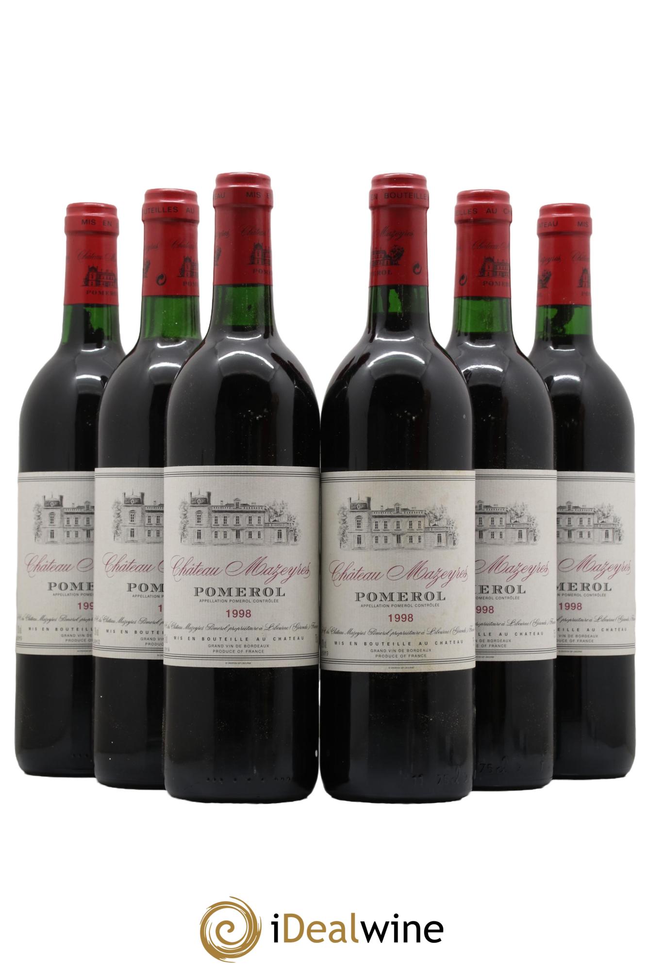 Château Mazeyres 1998 - Lot de 6 bouteilles - 0