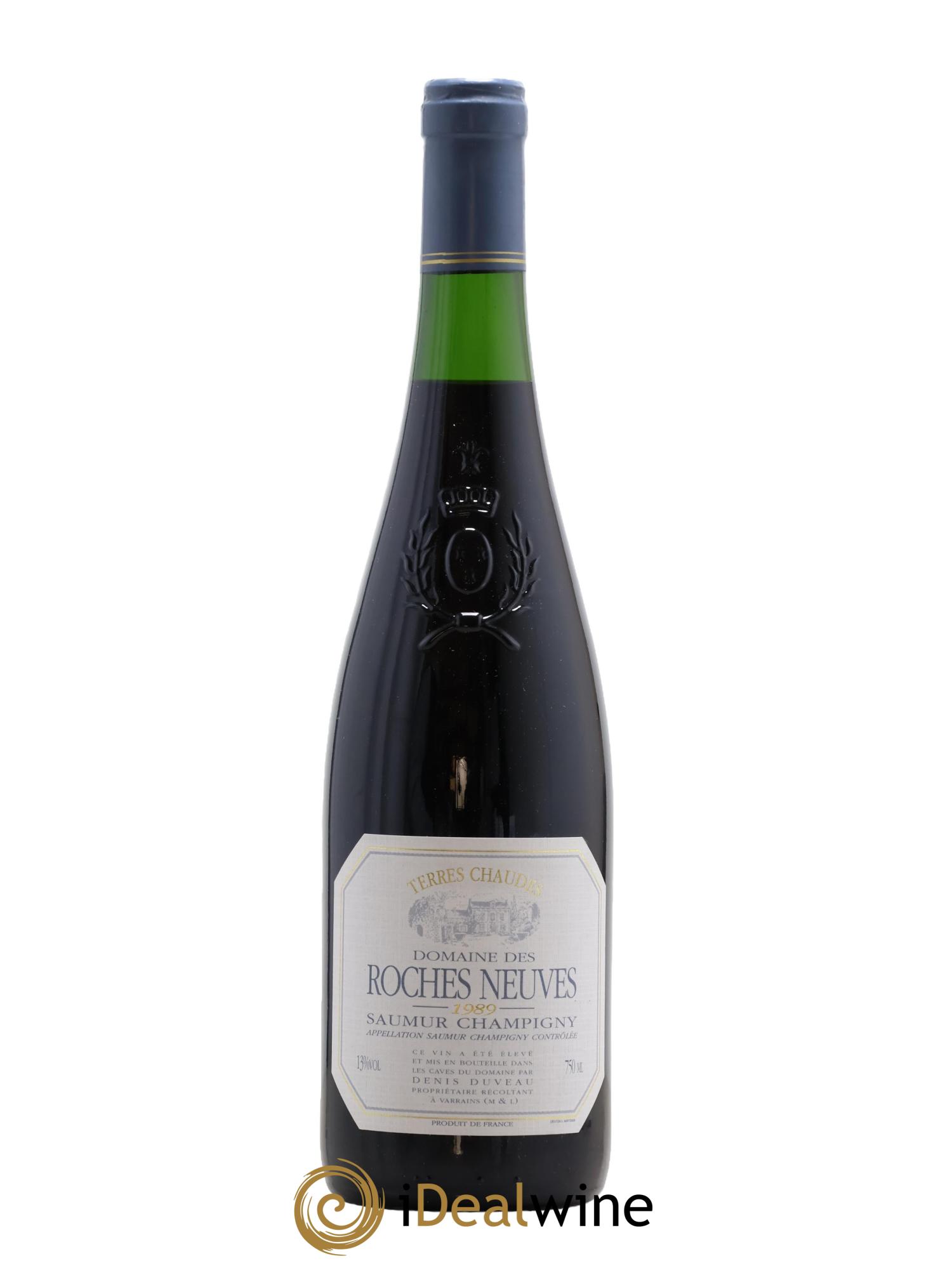 Saumur-Champigny Terres Chaudes Domaine Des Roches Neuves Denis Duveau 1989 - Lot de 1 bouteille - 0