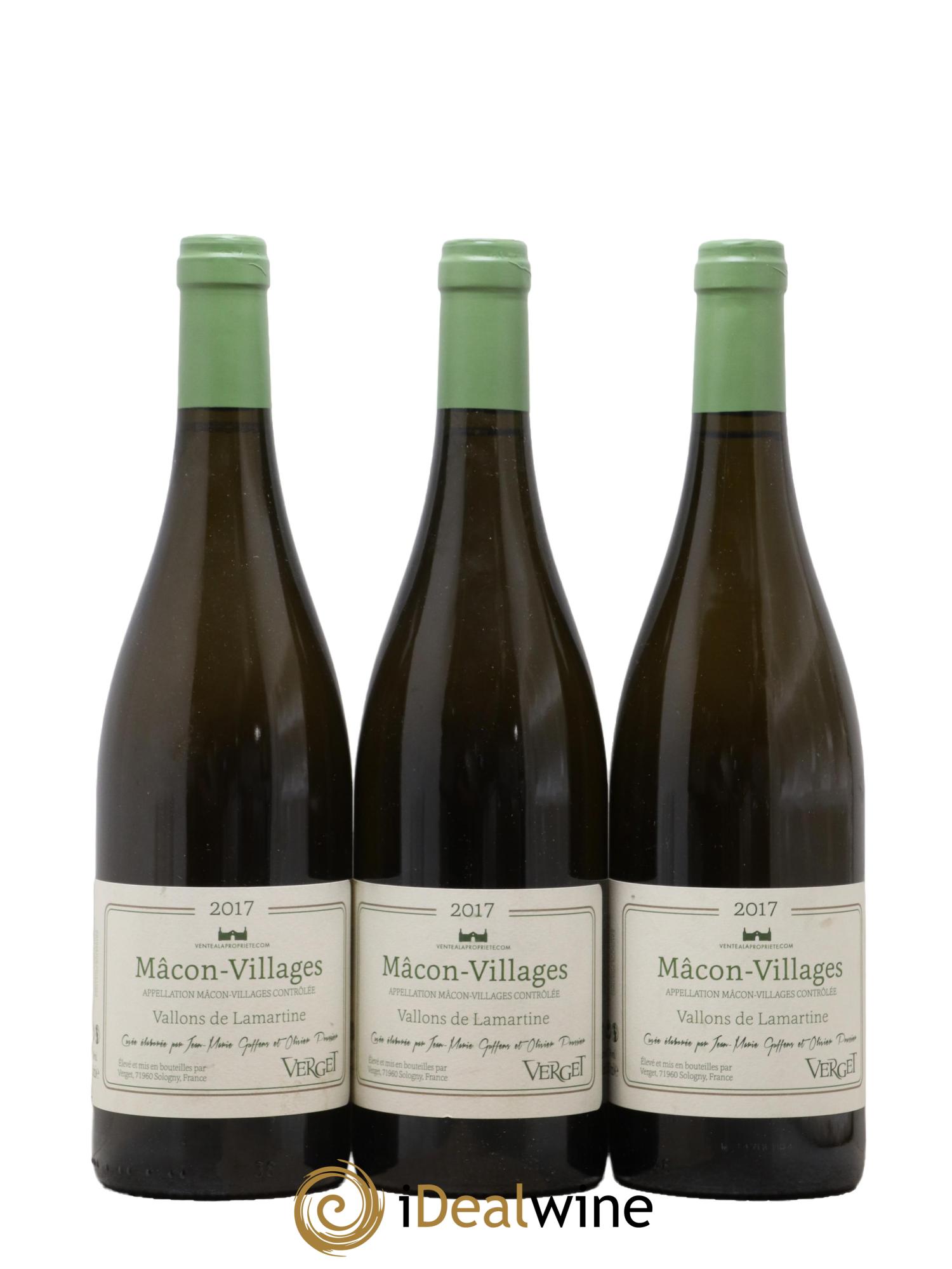 Mâcon-Villages Vallons de Lamartine Maison Verget 2017 - Lotto di 3 bottiglie - 0