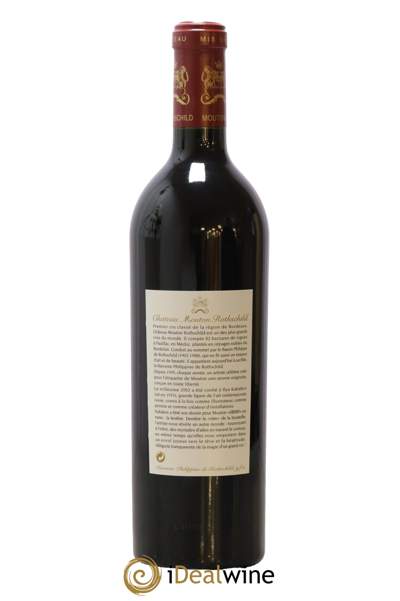 Château Mouton Rothschild 1er Grand Cru Classé 2002 - Lot of 1 bottle - 1