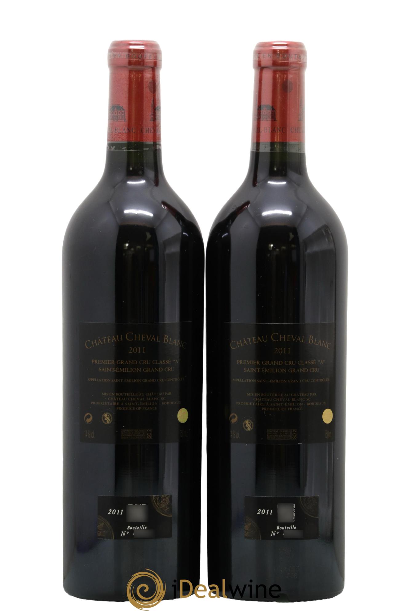 Château Cheval Blanc 1er Grand Cru Classé A 2011 - Lot of 2 bottles - 1