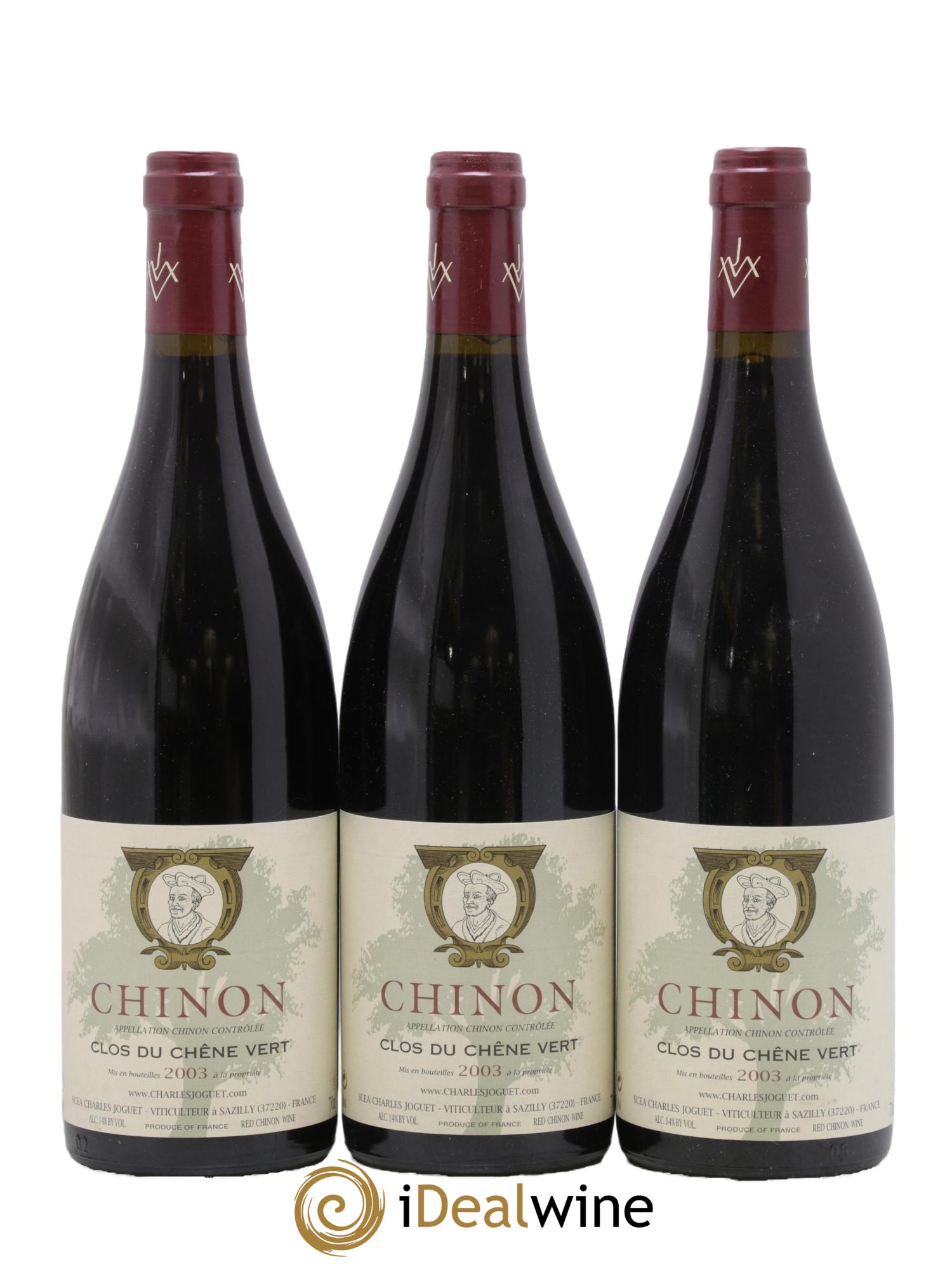 Chinon Clos du Chêne Vert Charles Joguet 2003 - Lot de 3 bouteilles - 0