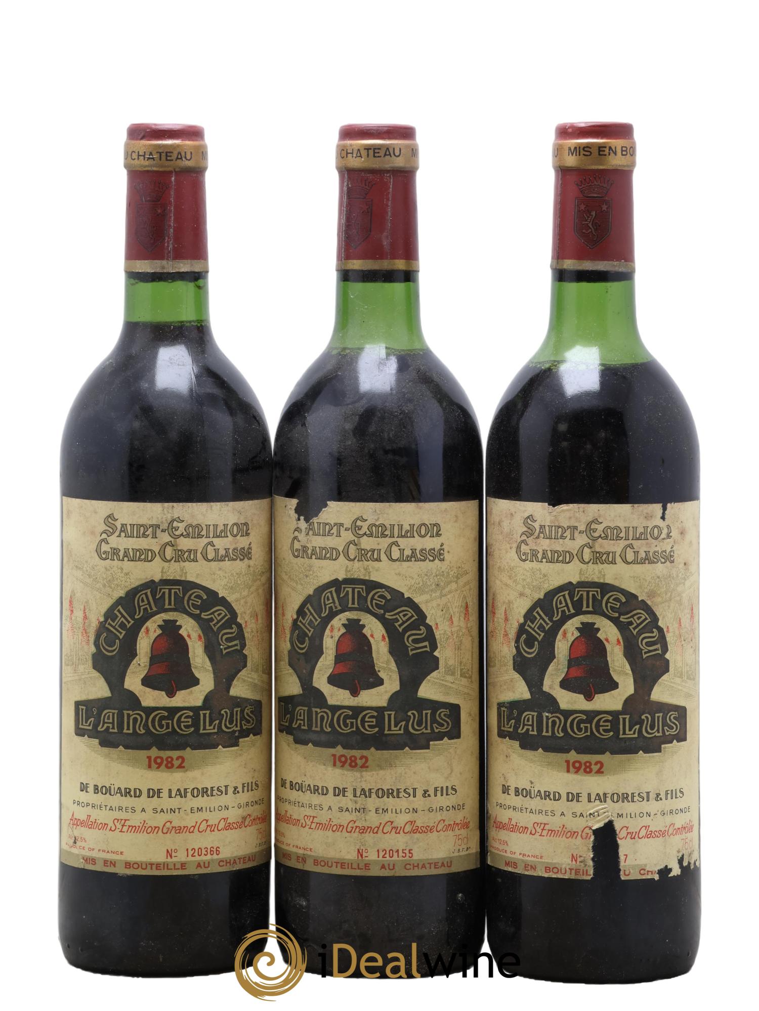 Château Angélus 1er Grand Cru Classé A 1982 - Posten von 3 Flaschen - 0