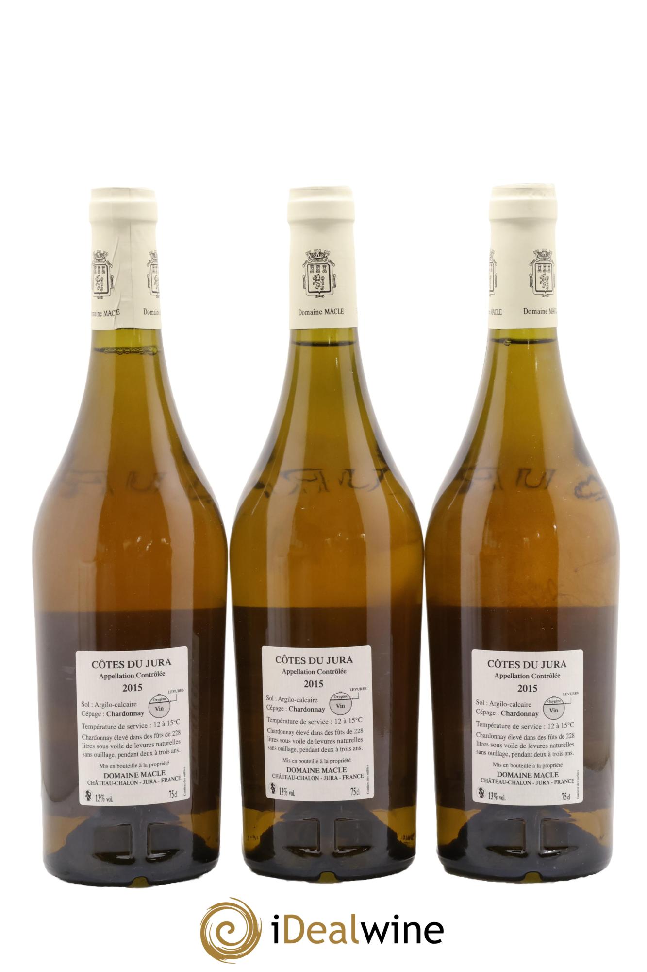 Côtes du Jura Chardonnay sous voile Jean Macle 2015 - Lot de 3 bouteilles - 1