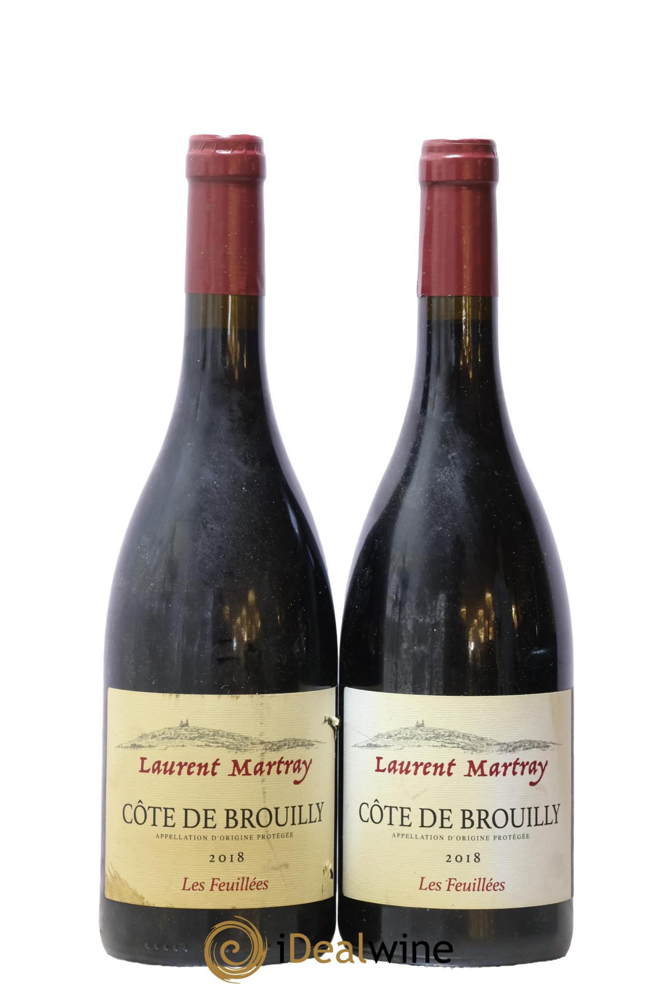 Côte de Brouilly Les Feuillets Domaine Laurent Martray 2018 - Lot de 2 bouteilles - 0