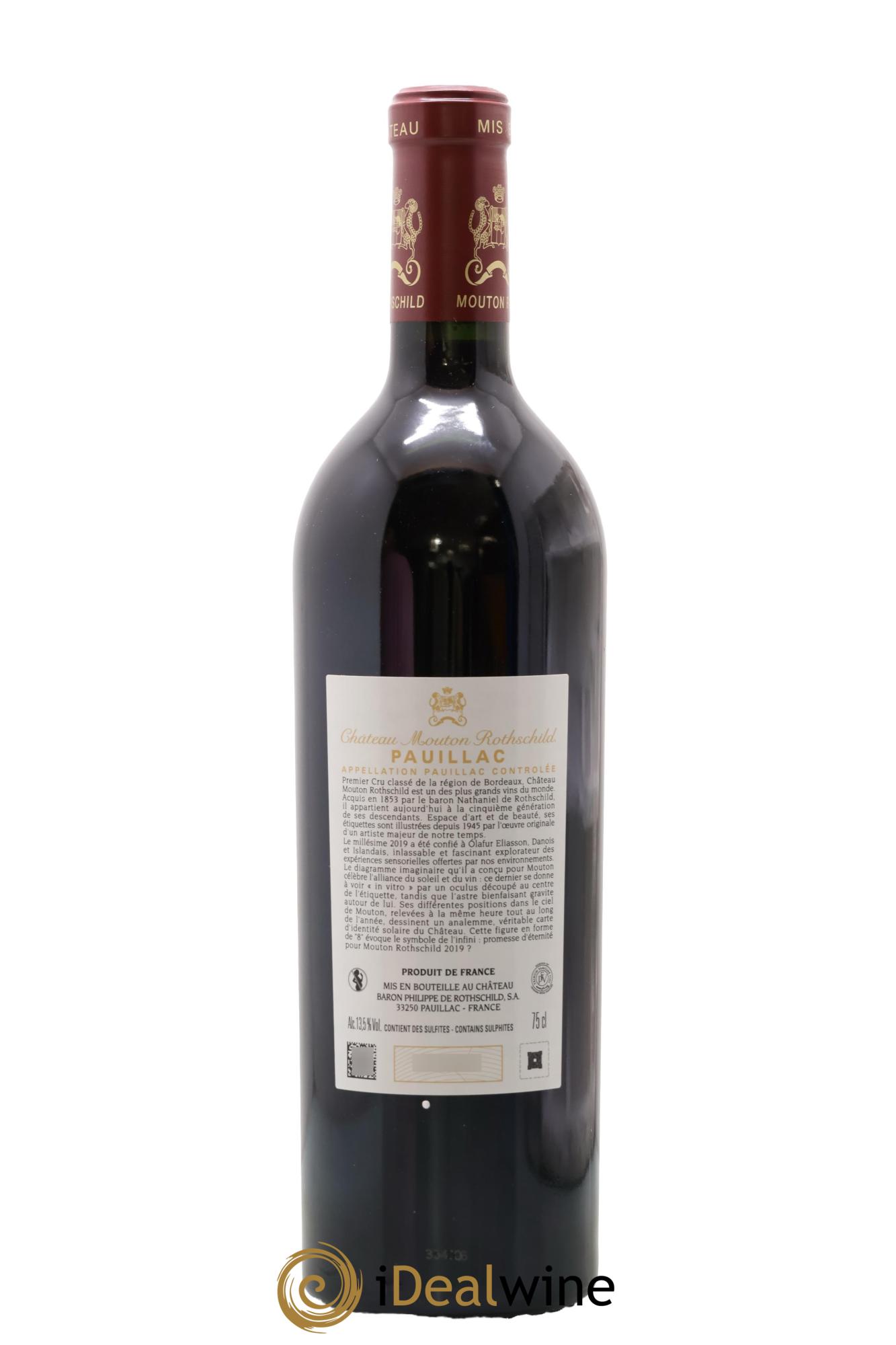 Château Mouton Rothschild 1er Grand Cru Classé 2019 - Lot de 1 bouteille - 1