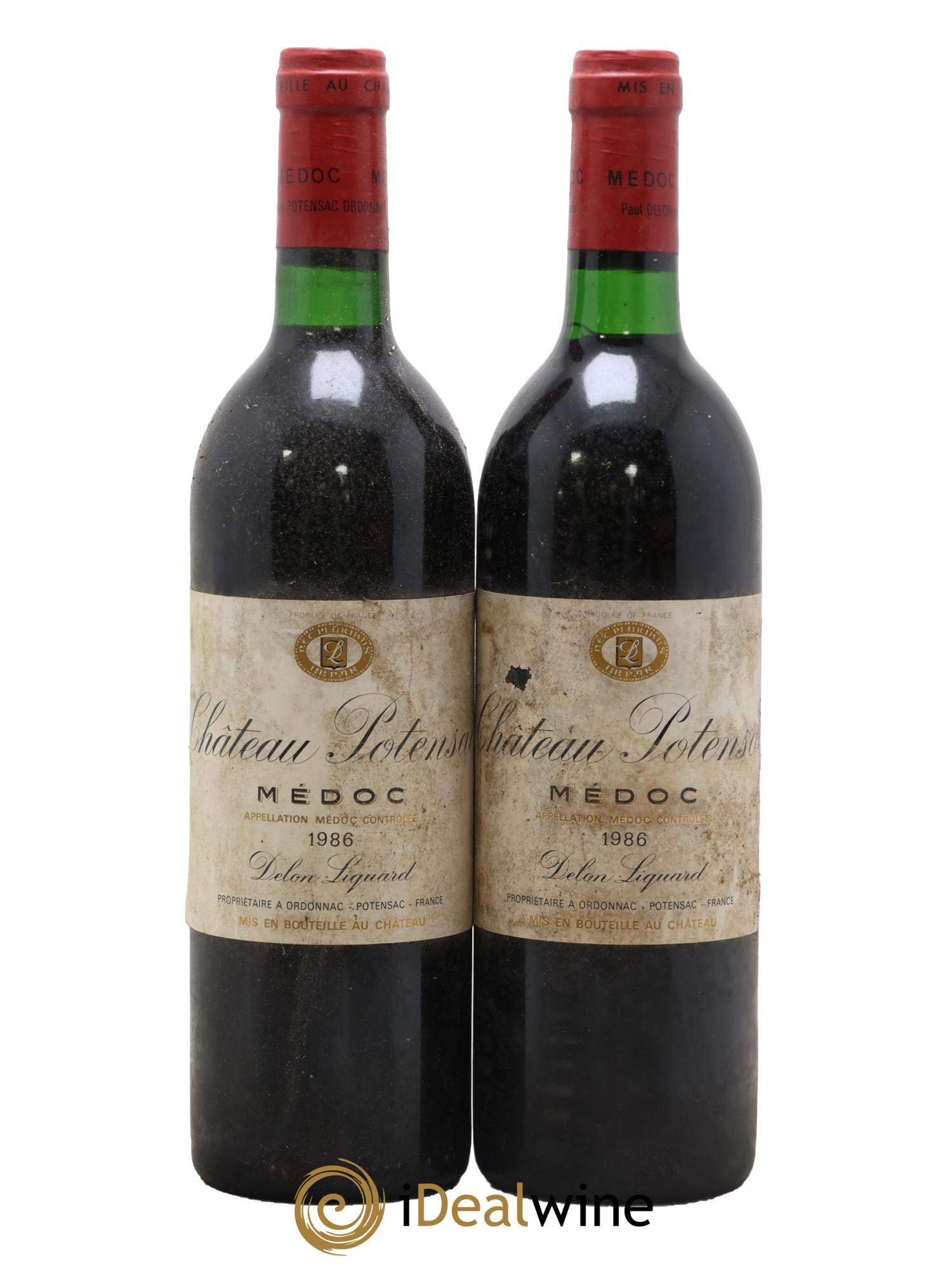 Château Potensac 1986 - Lot de 2 bouteilles - 0