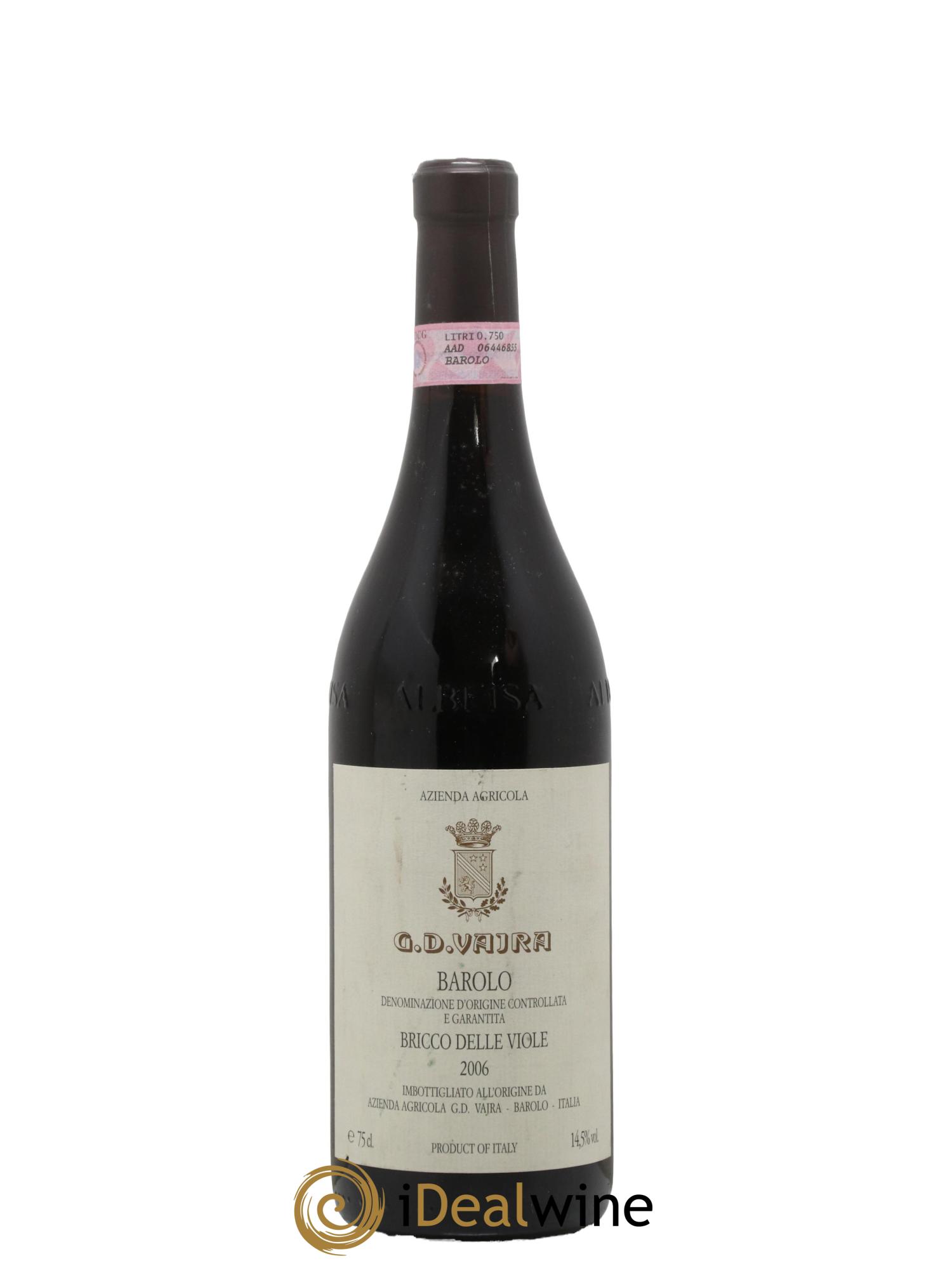 Barolo DOCG Bricco Delle Viole G.D Vajra 2006 - Lot de 1 bouteille - 0