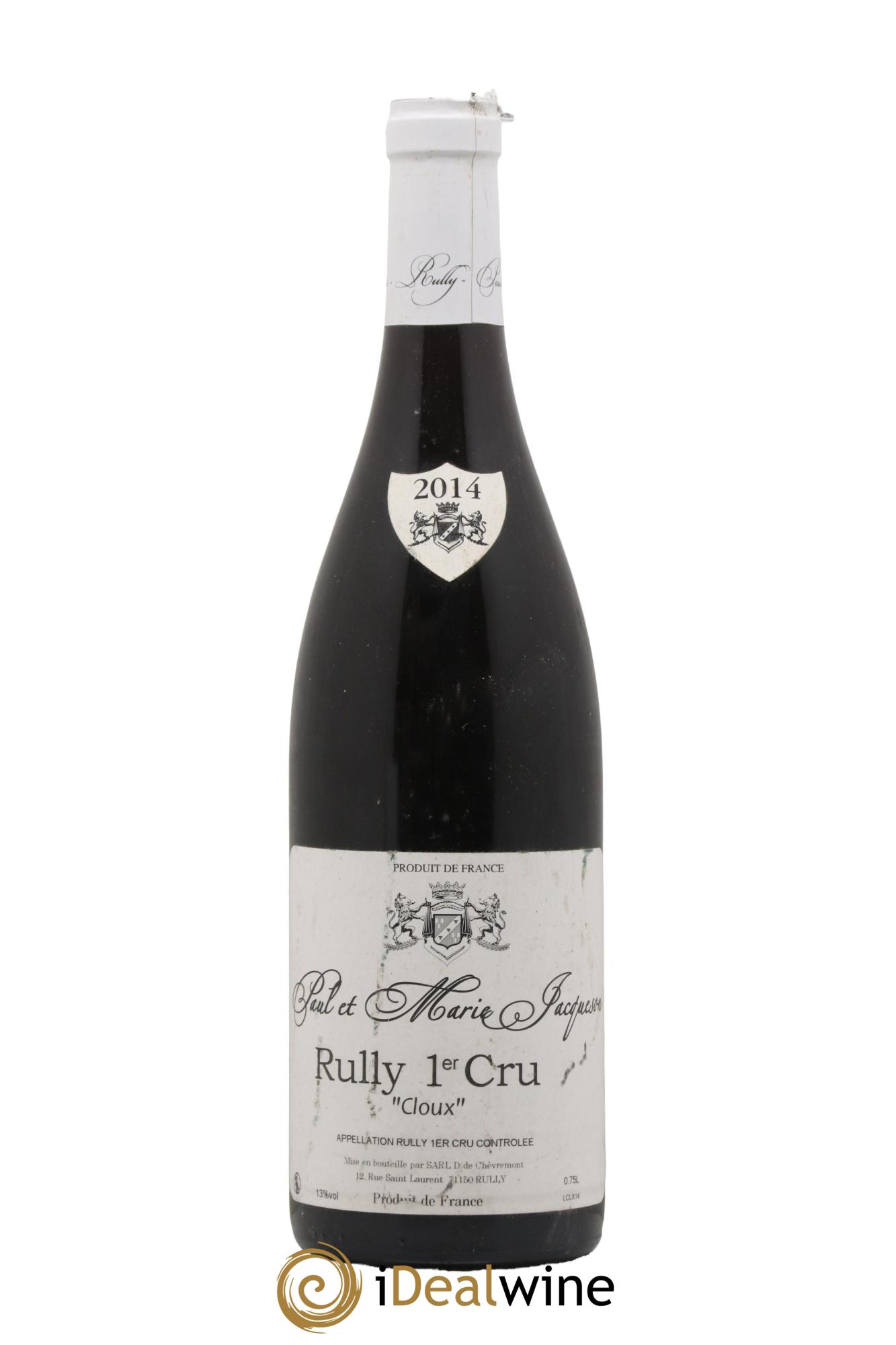 Rully 1er Cru Les Cloux Paul & Marie Jacqueson 2014 - Lotto di 1 bottiglia - 0