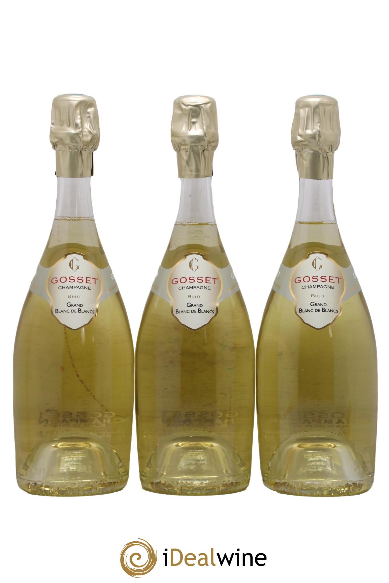 Grand Blanc de Blancs Gosset - Lotto di 3 bottiglie - 0