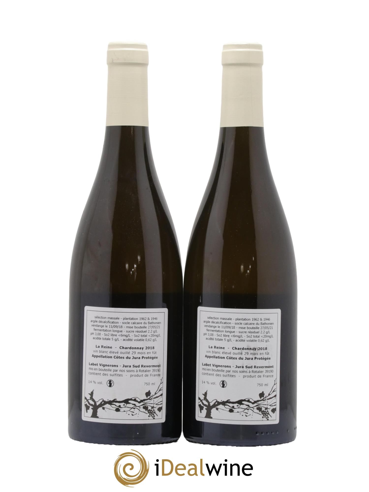Côtes du Jura Chardonnay La Reine Romain - Julien  - Charline Labet 2018 - Lot de 2 bouteilles - 1