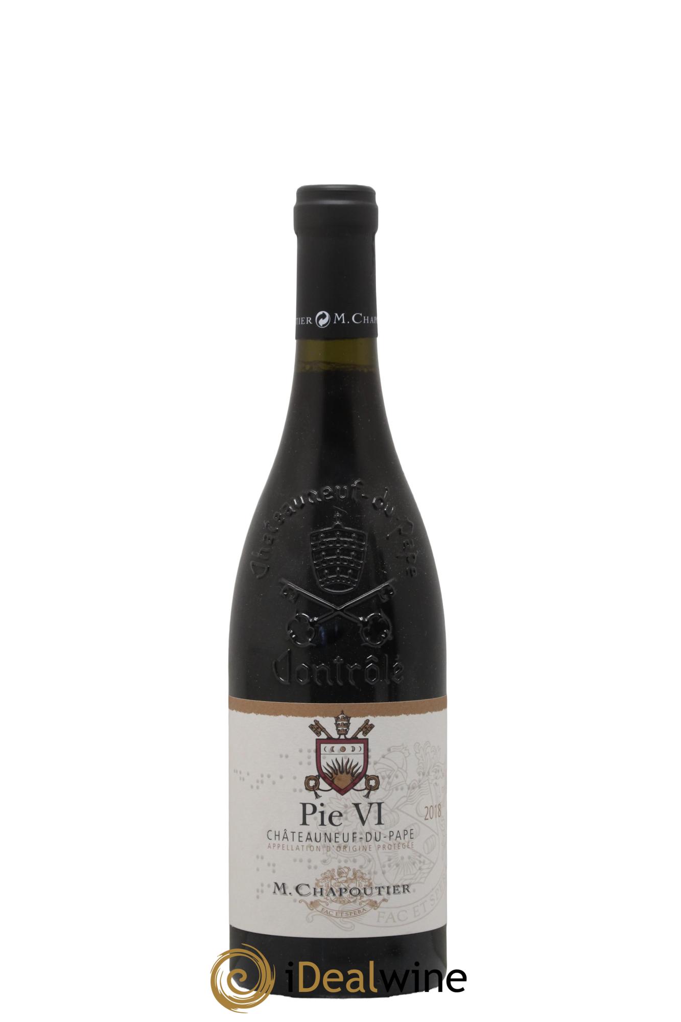Châteauneuf-du-Pape Pie VI Chapoutier 2018 - Lot de 1 bouteille - 0