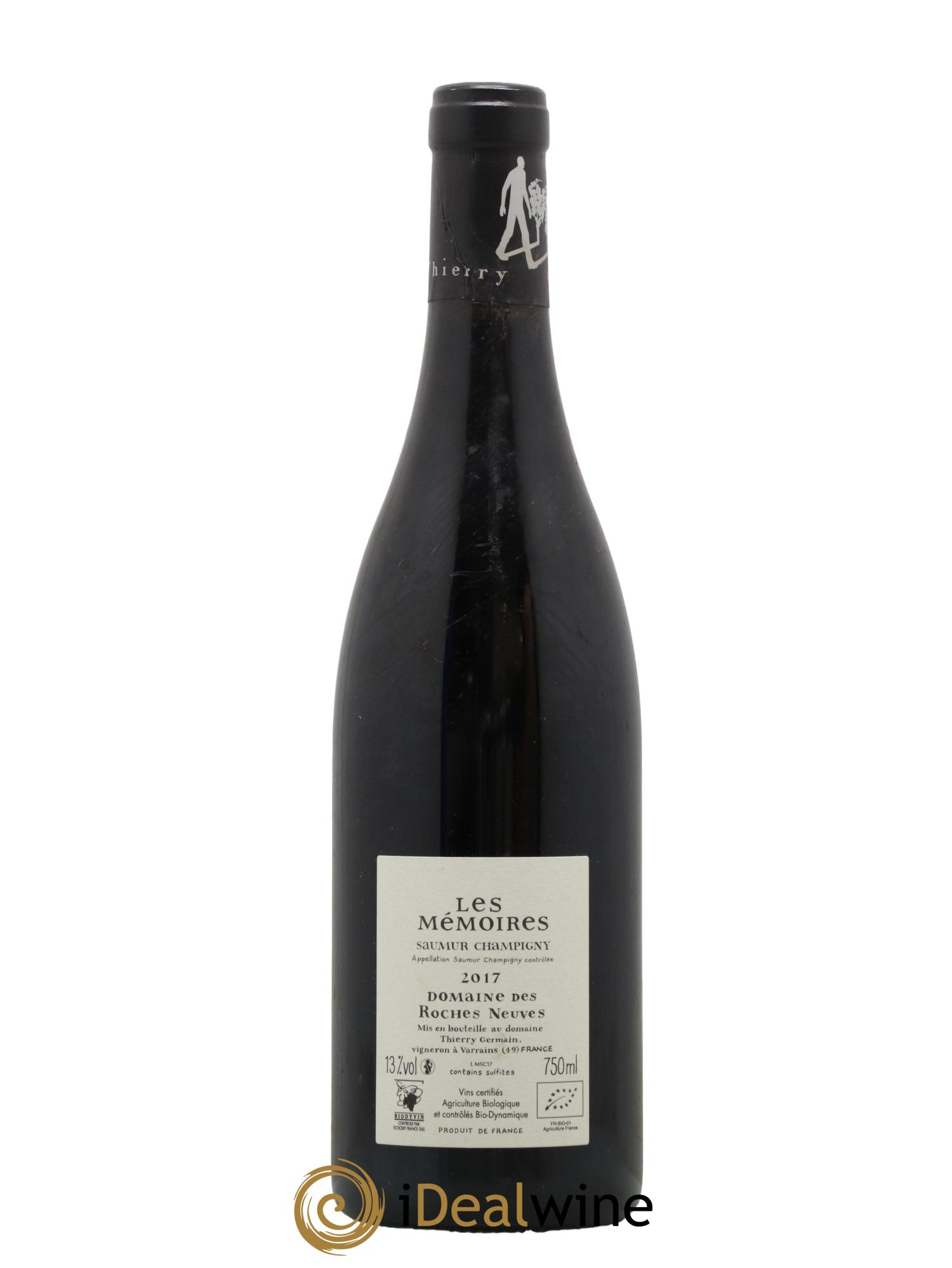 Saumur-Champigny Les Mémoires Domaine des Roches Neuves - Thierry Germain 2017 - Lot de 1 bouteille - 1