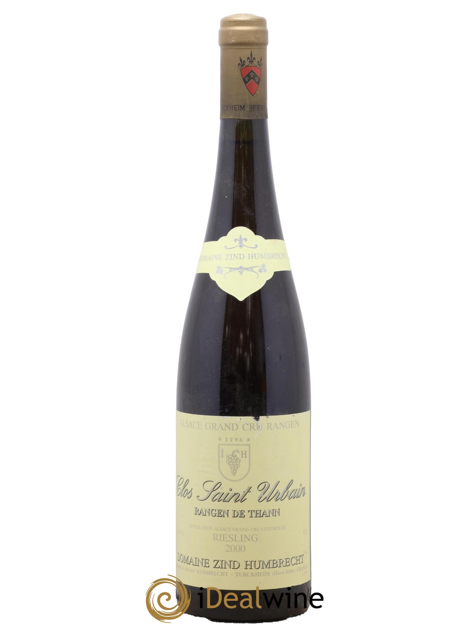 Alsace Riesling Grand Cru Rangen de Thann Clos Saint Urbain Zind-Humbrecht (Domaine) 2000 - Lot de 1 bouteille - 0