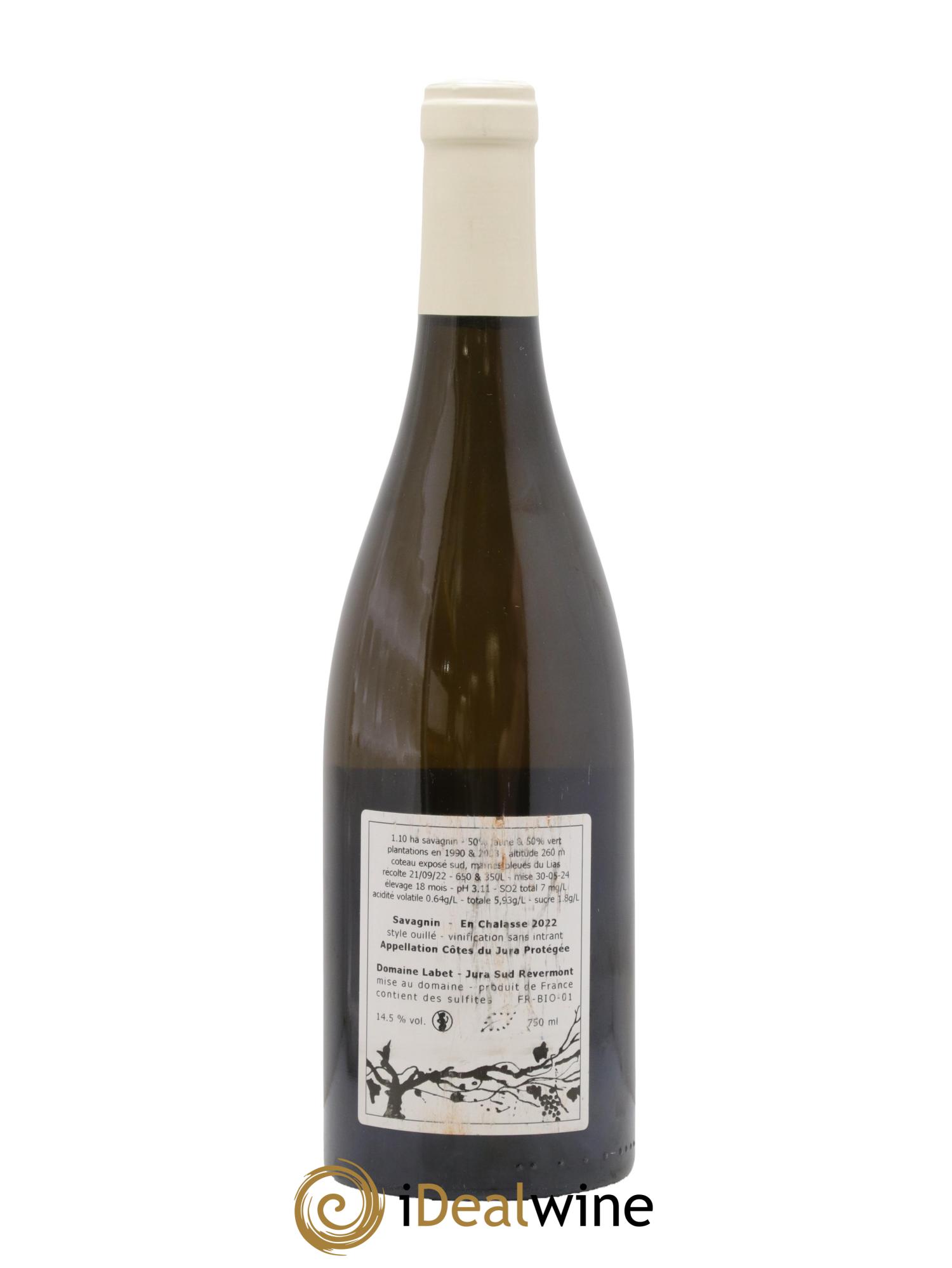 Côtes du Jura Savagnin en Chalasse Romain - Julien - Charline Labet 2022 - Posten von 1 Flasche - 1