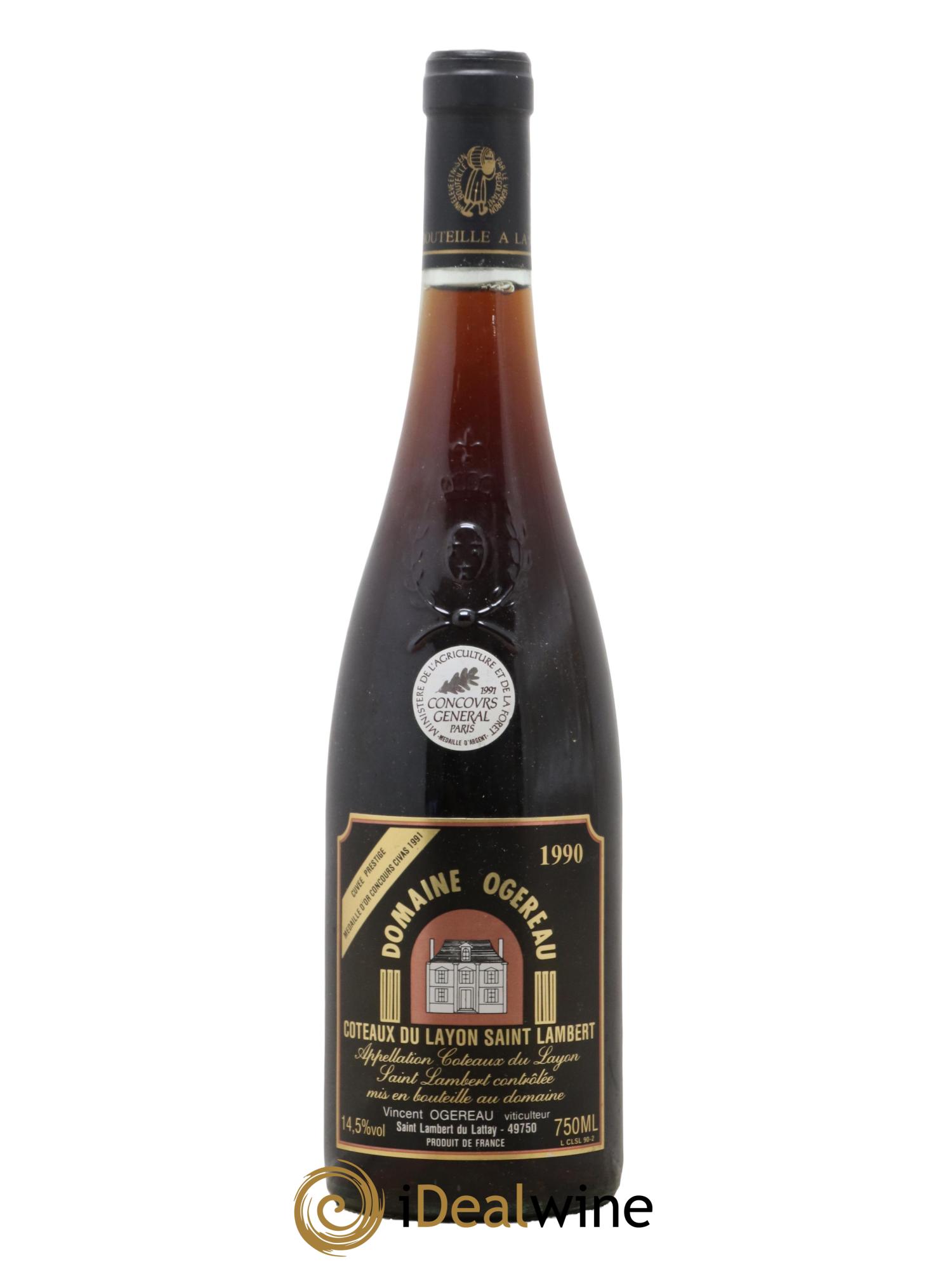 Coteaux du Layon Saint Lambert Cuvée Prestige Domaine Vincent Ogereau 1990 - Lot of 1 bottle - 0