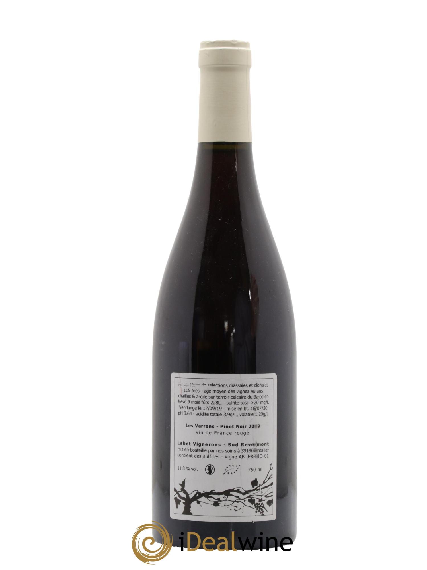 Côtes du Jura Pinot Noir Les Varrons Sélection Massale Romain - Julien - Charline Labet 2019 - Lot de 1 bouteille - 1