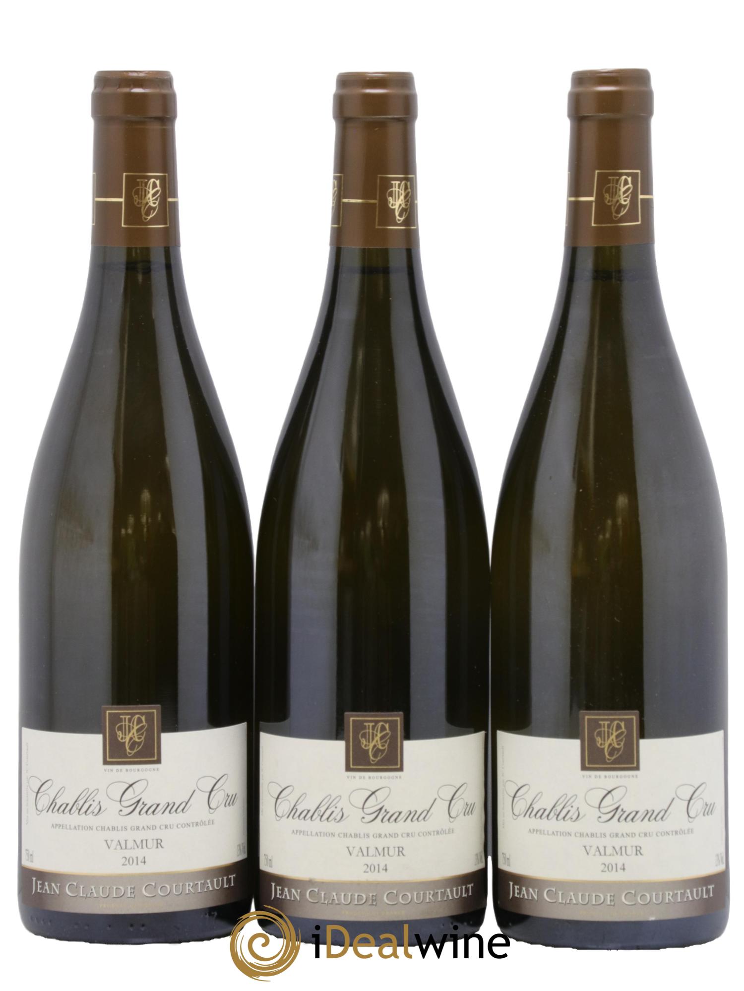 Chablis Grand Cru Valmur Courtault 2014 - Lotto di 3 bottiglie - 0