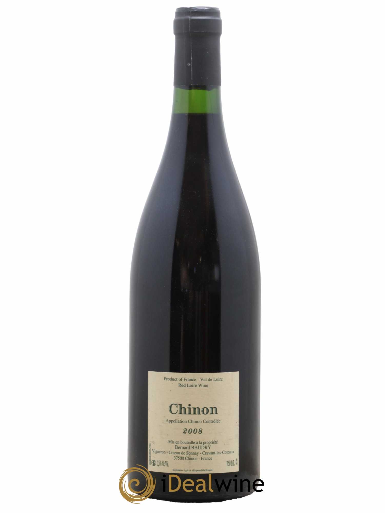 Chinon Franc de Pied Bernard Baudry 2008 - Lot de 1 bouteille - 1