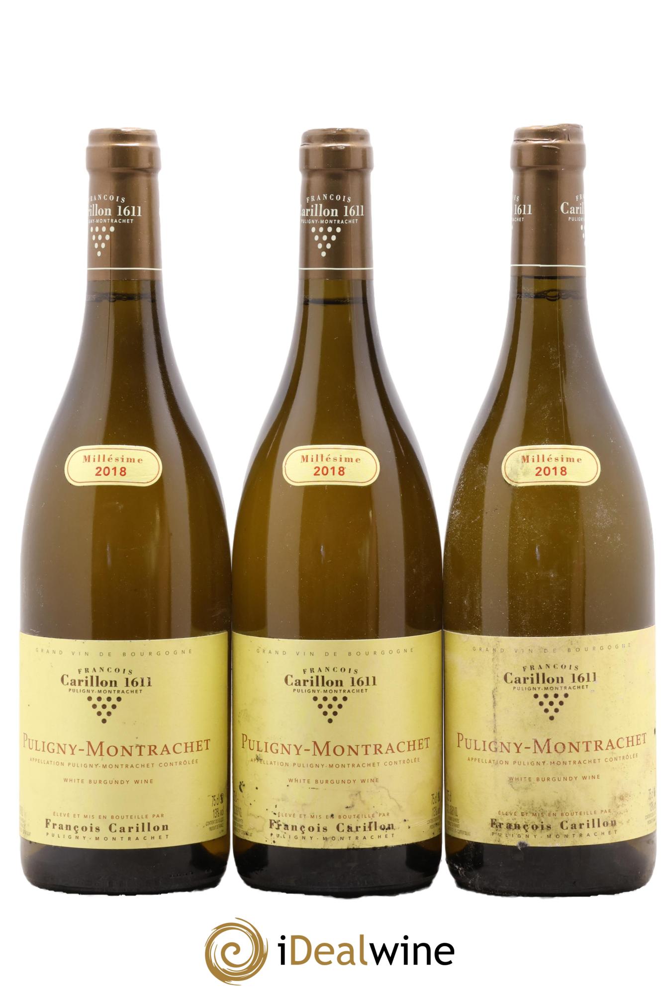 Puligny-Montrachet François Carillon 2018 - Lotto di 3 bottiglie - 0
