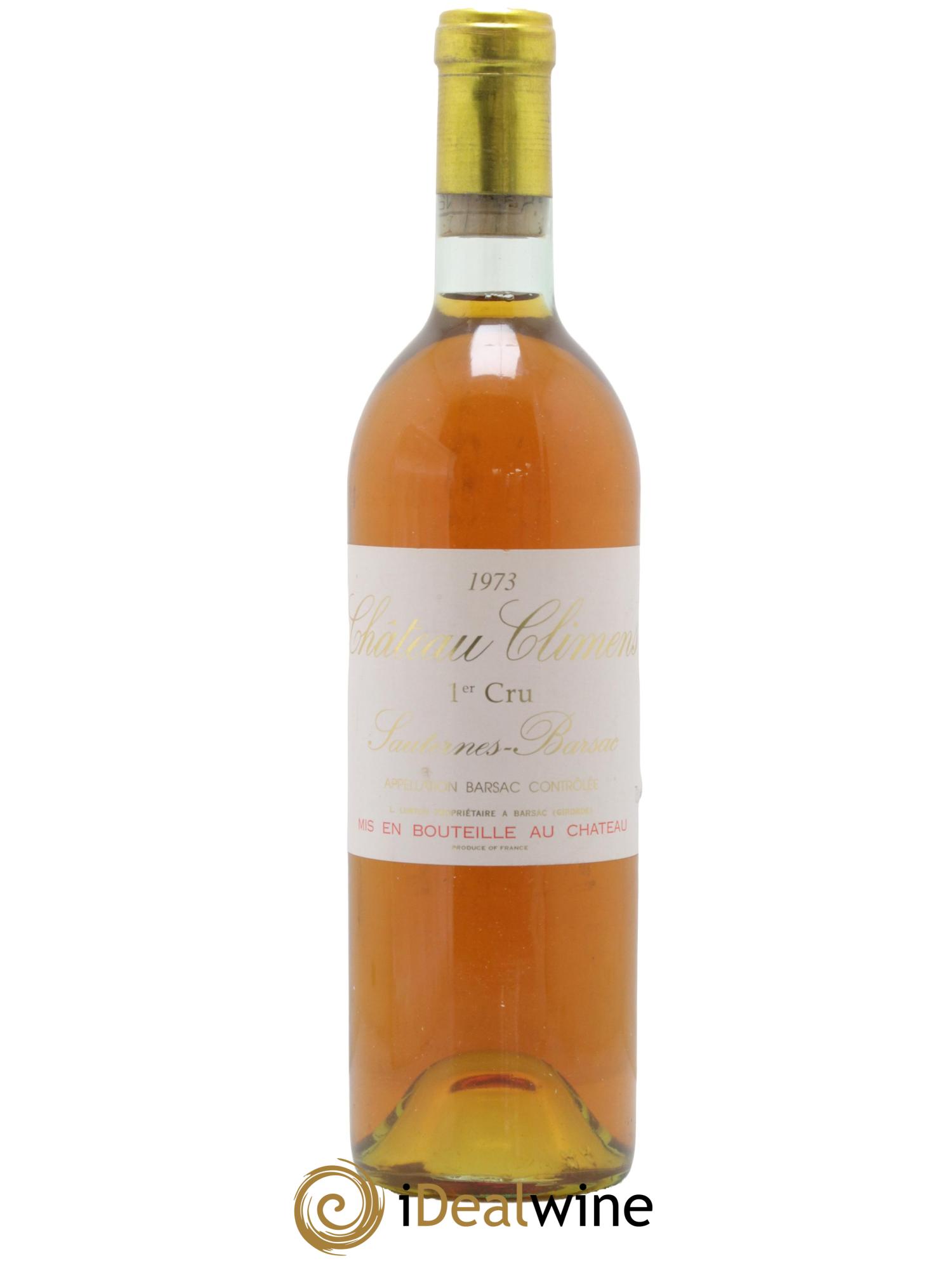 Château Climens 1er Grand Cru Classé 1973 - Lot de 1 bouteille - 0