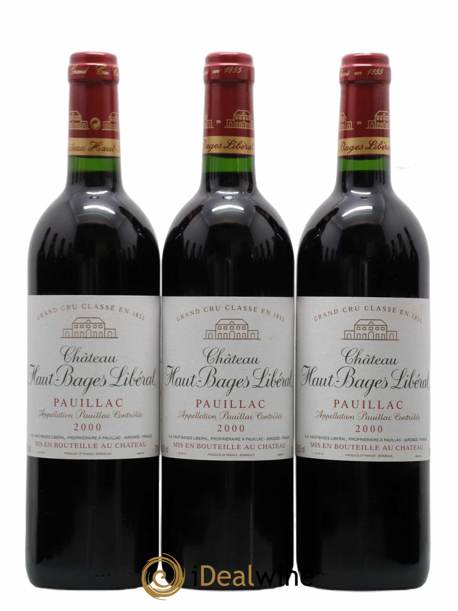 Château Haut Bages Libéral 5ème Grand Cru Classé 2000 - Lot de 12 bouteilles - 1