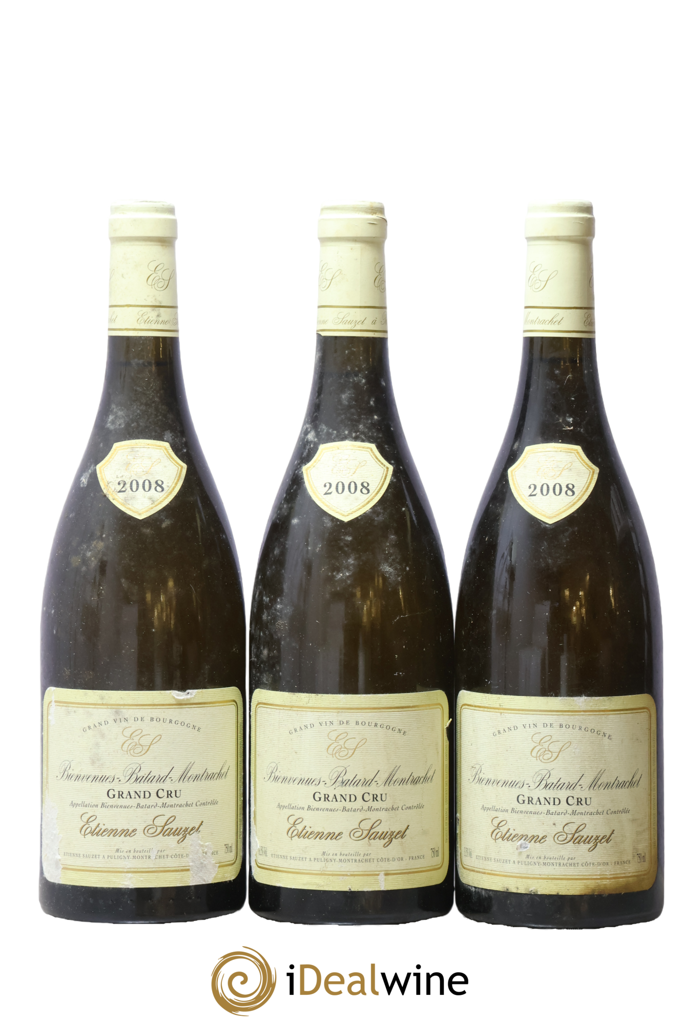 Bienvenues-Bâtard-Montrachet Grand Cru Etienne Sauzet 2008 - Lote de 3 botellas - 0