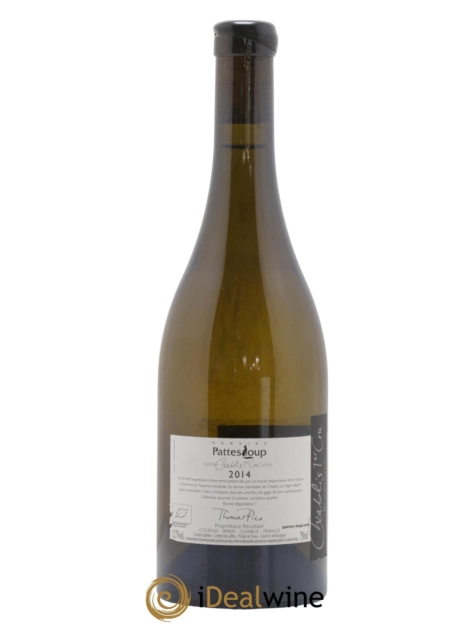Chablis 1er Cru Beauregard Pattes Loup (Domaine) 2014 - Lot de 1 bouteille - 1