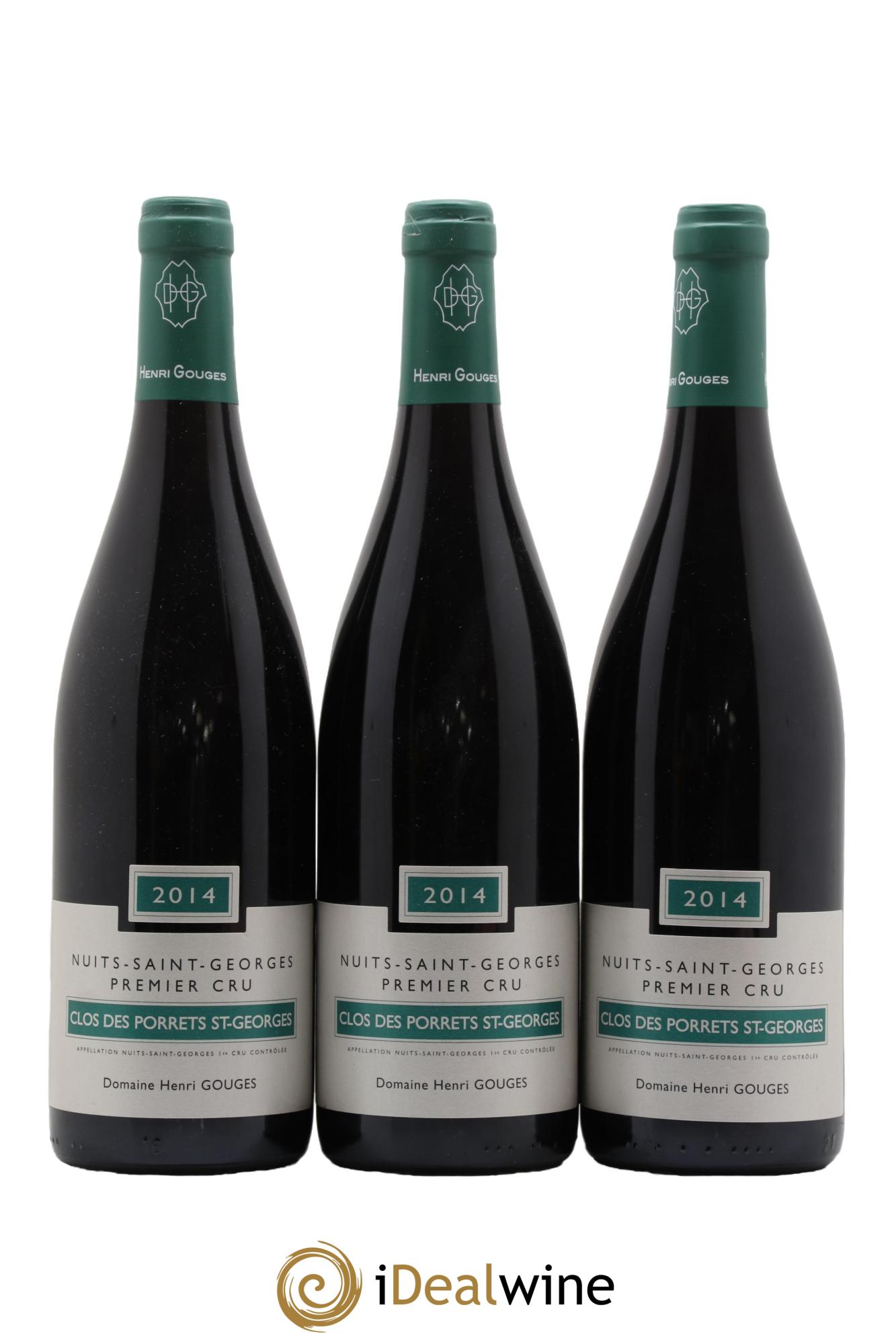 Nuits-Saint-Georges 1er Cru Clos des Porrets St Georges Henri Gouges 2014 - Posten von 3 Flaschen - 0