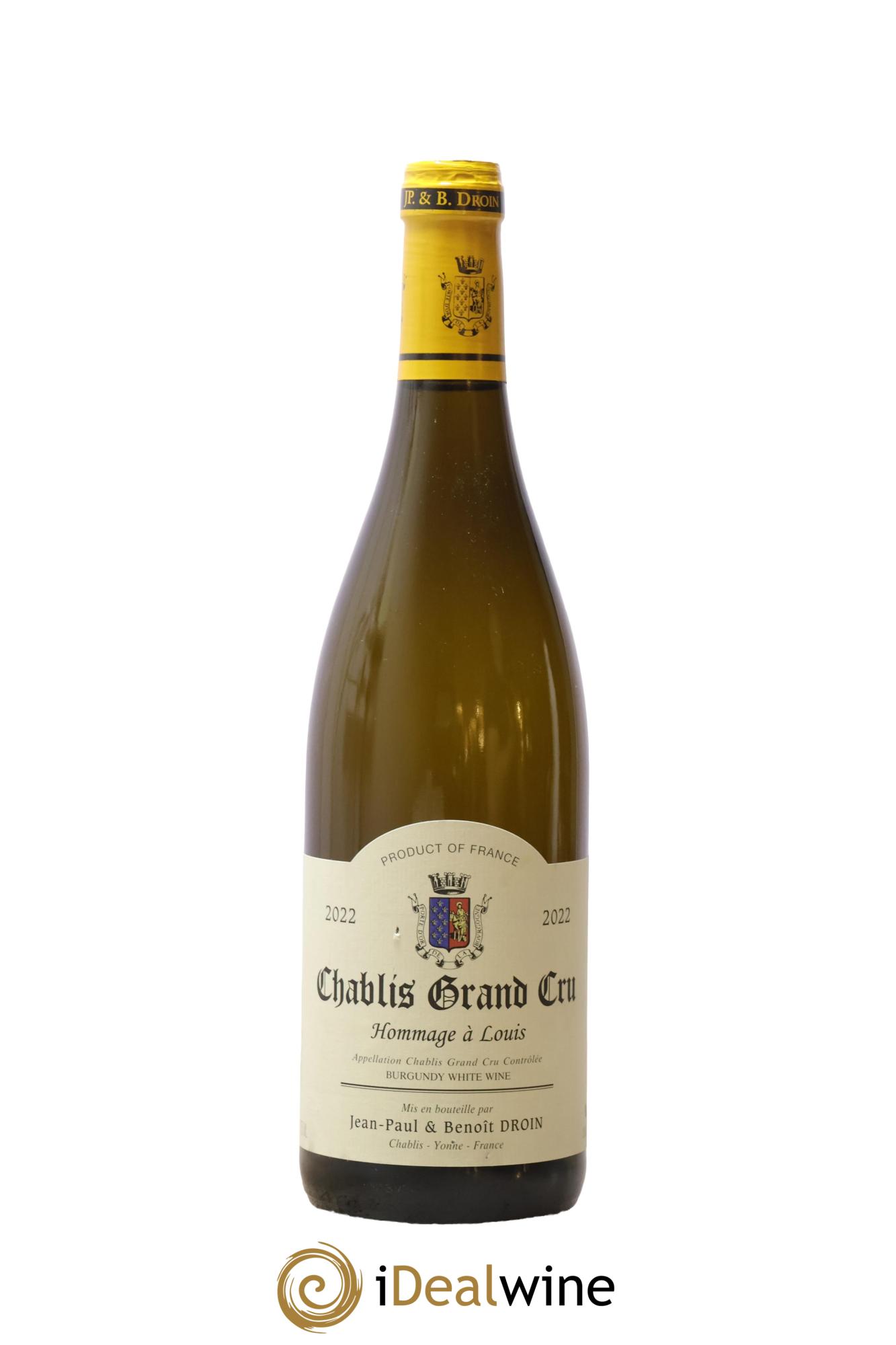Chablis Grand Cru Hommage à Louis Jean-Paul & Benoît Droin (Domaine) 2022 - Posten von 1 Flasche - 0
