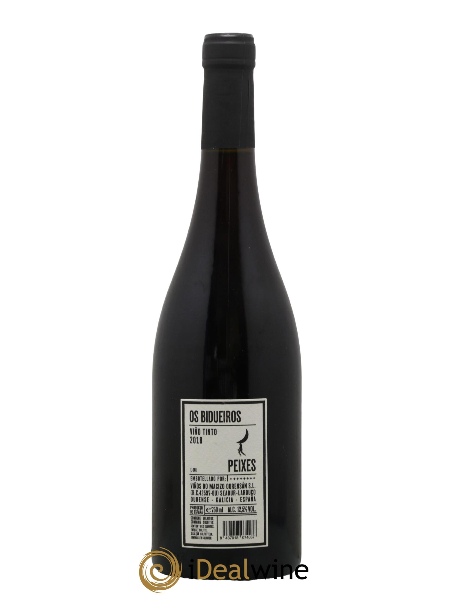 Espagne Galicia Os Bidueiros Bodegas Peixes 2018 - Lot de 1 bouteille - 1