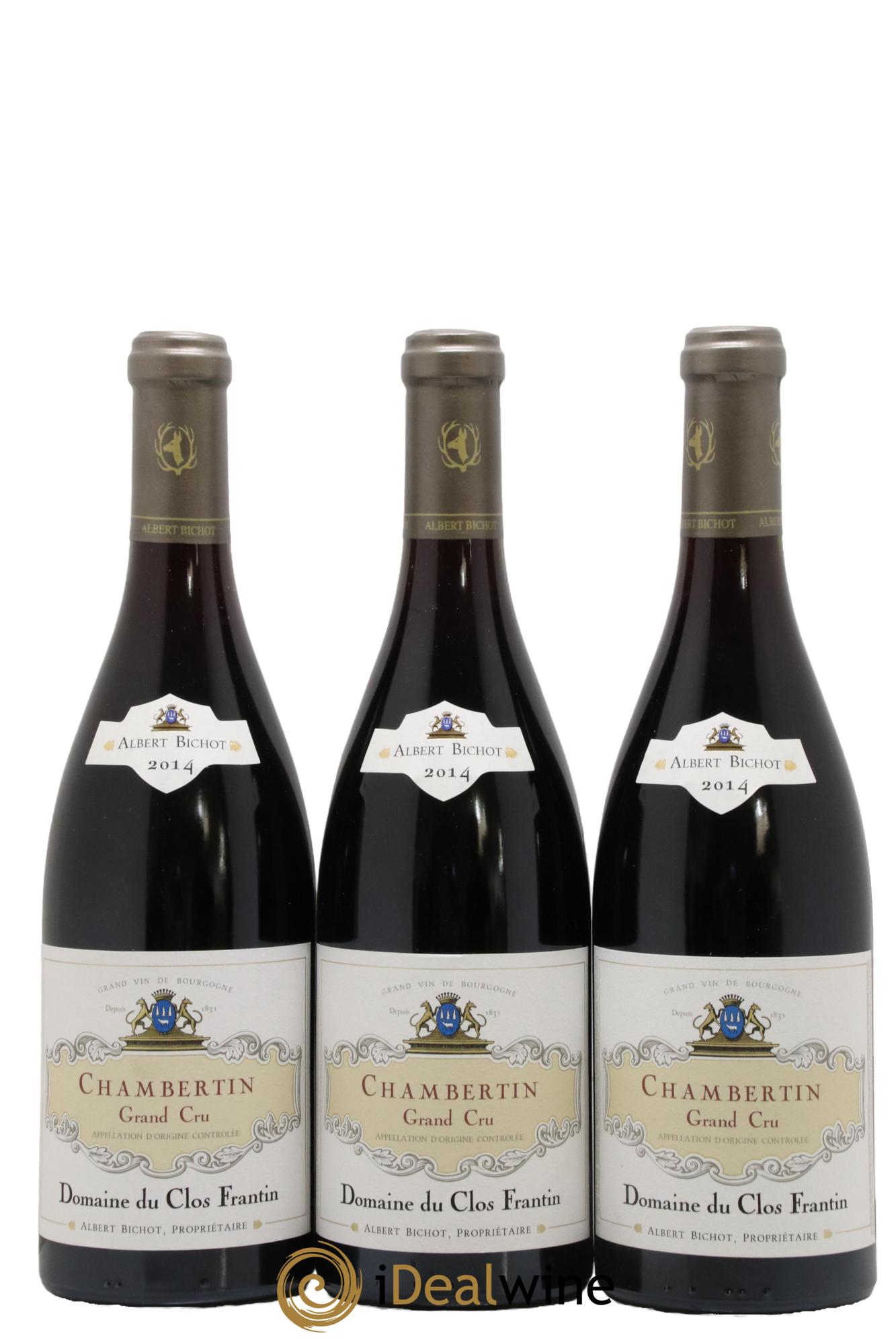 Chambertin Grand Cru Clos Frantin - Albert Bichot 2014 - Lot of 3 bottles - 0