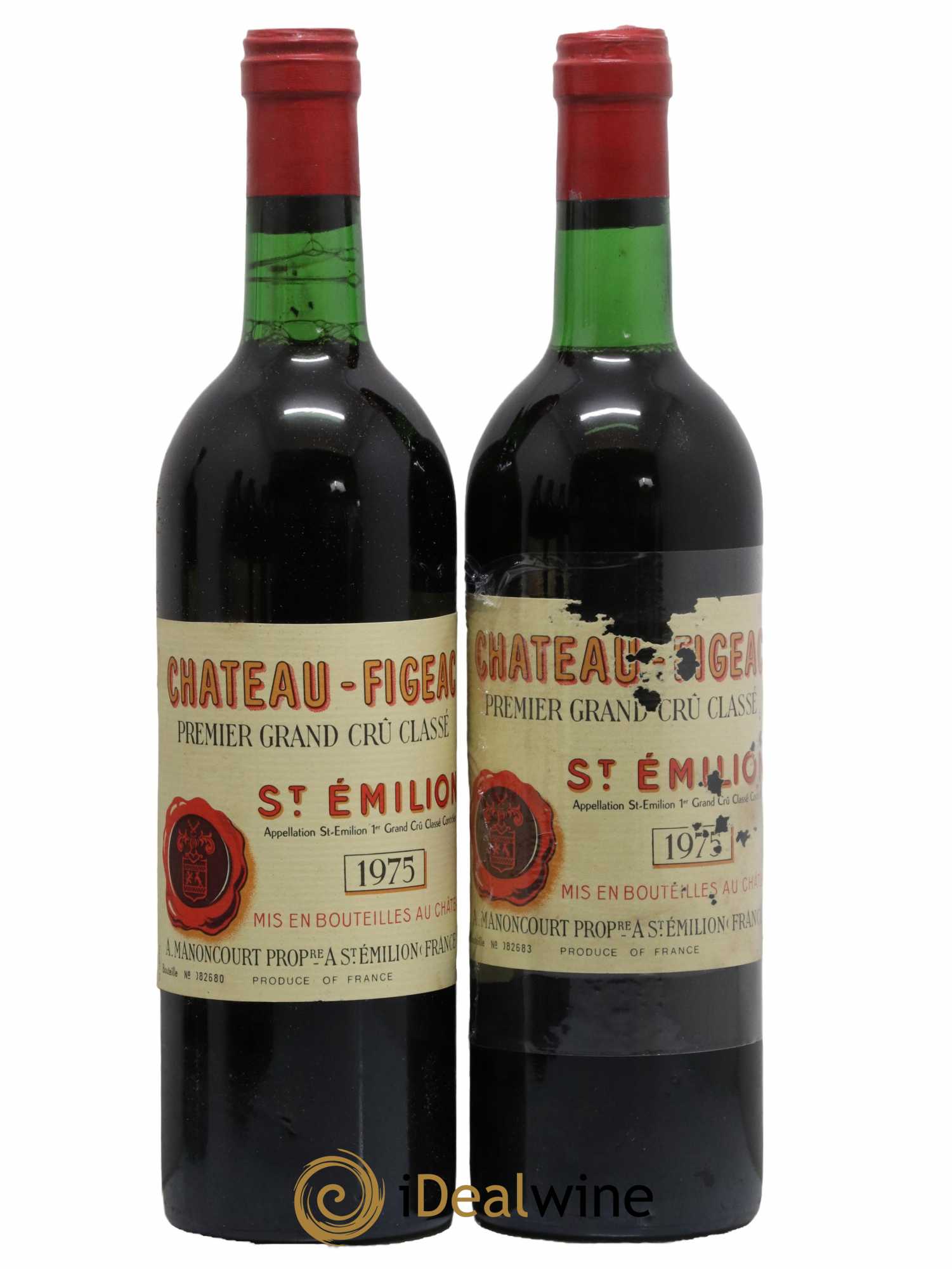 Château Figeac 1er Grand Cru Classé A 1975 - Lot de 2 bouteilles - 0