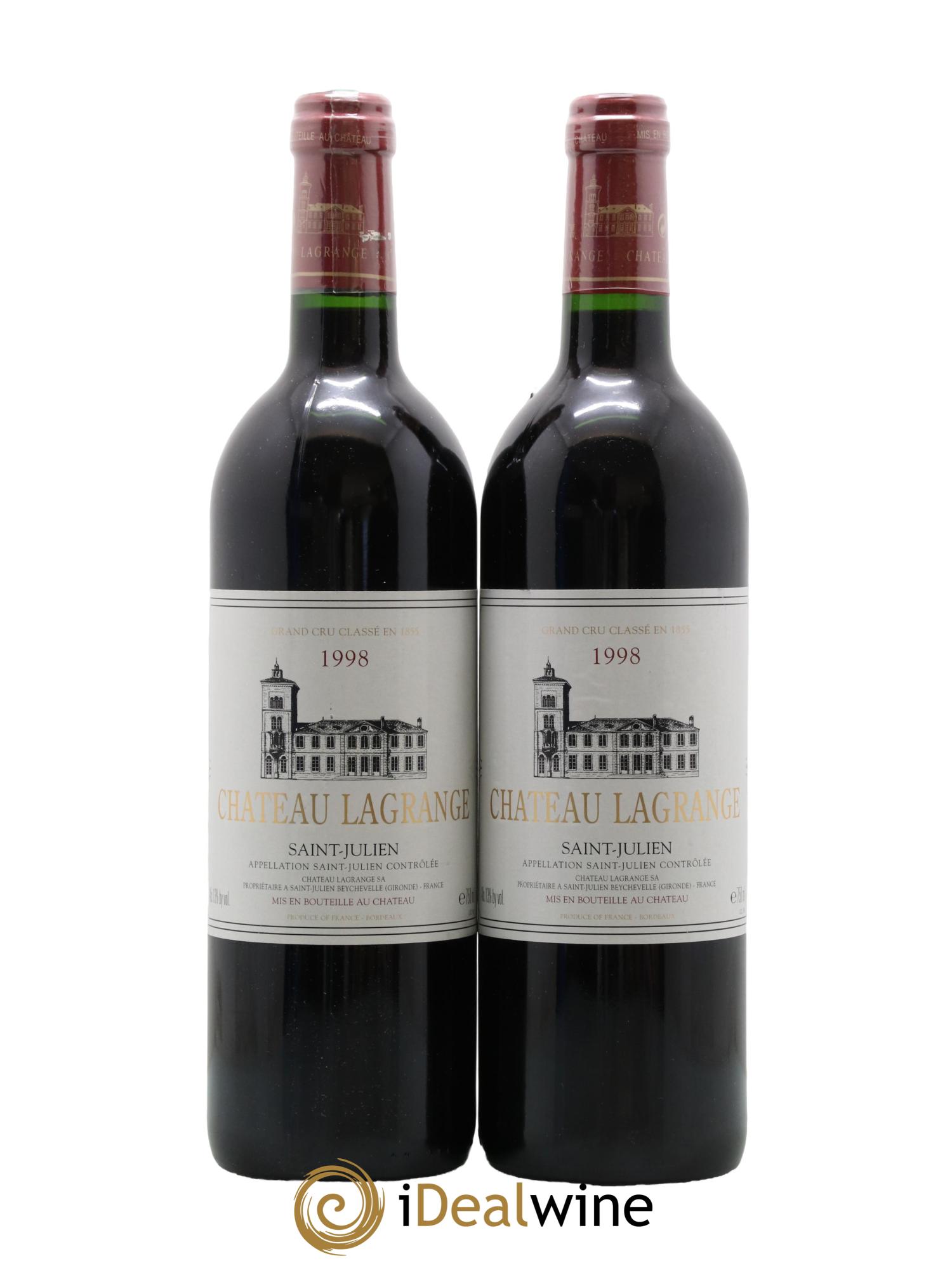 Château Lagrange 3ème Grand Cru Classé 1998 - Lot de 2 bouteilles - 0