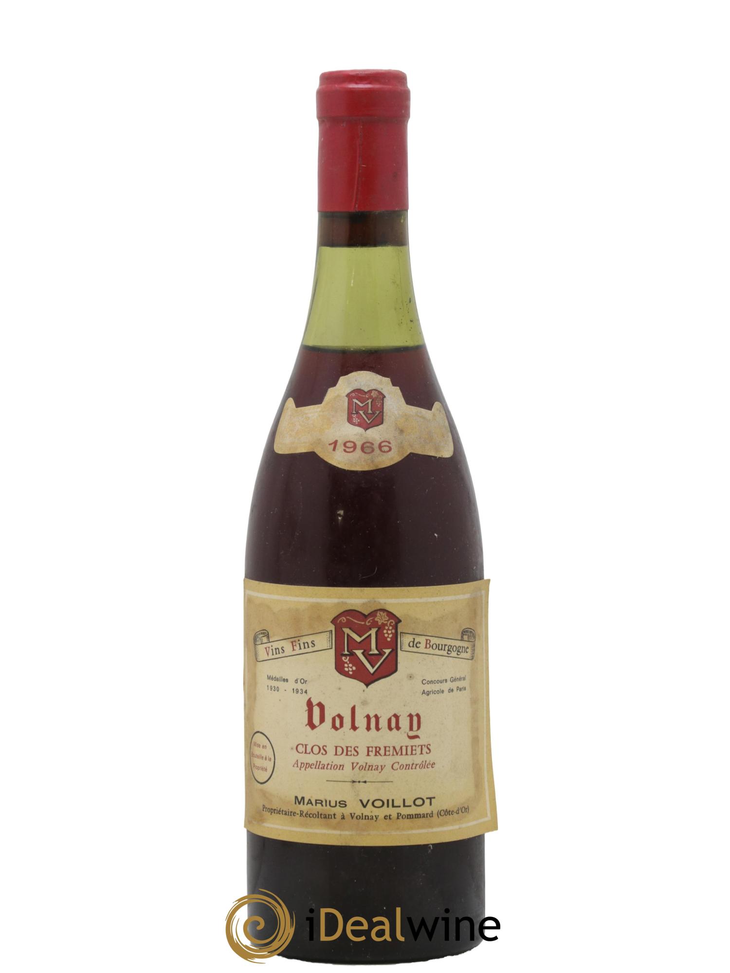 Volnay Clos Des Fremiets Marius Voillot 1966 - Lotto di 1 bottiglia - 0