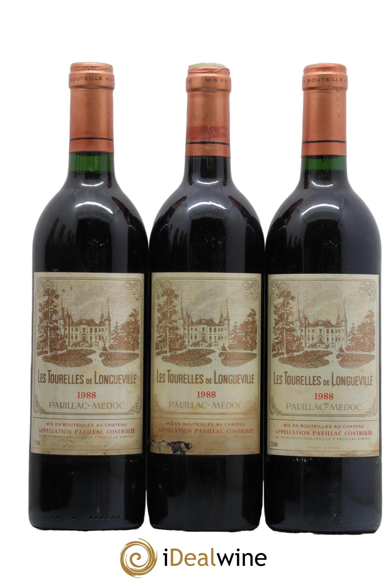Les Tourelles de Longueville Second Vin 1988 - Lot de 3 bouteilles - 0