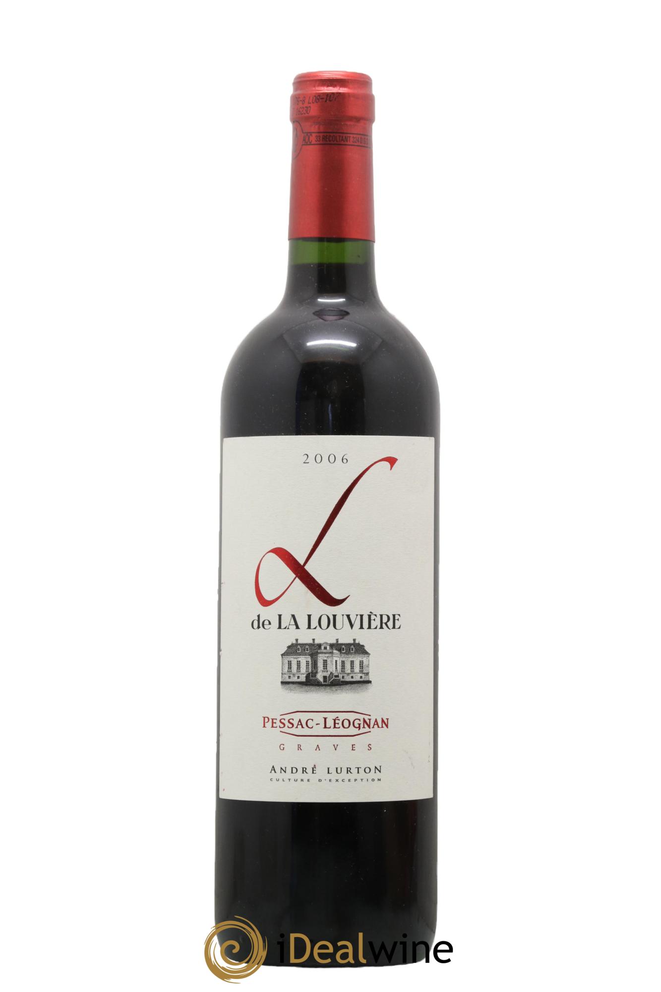 Pessac-Léognan L de la Louvrière André Lurton 2006 - Lot de 1 bouteille - 0