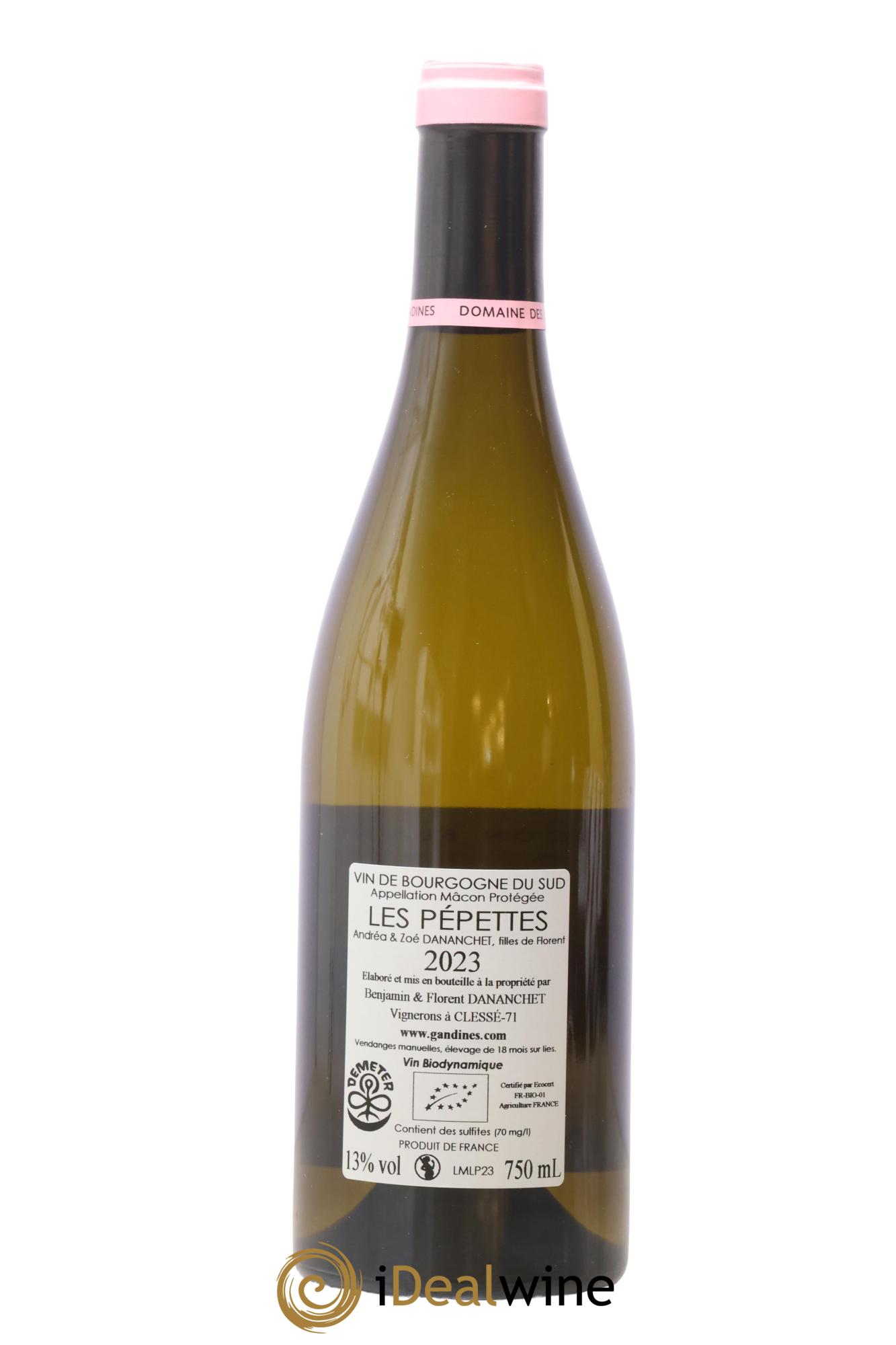 Mâcon Les Pepettes Domaine Des Gandines 2023 - Lot de 1 bouteille - 1