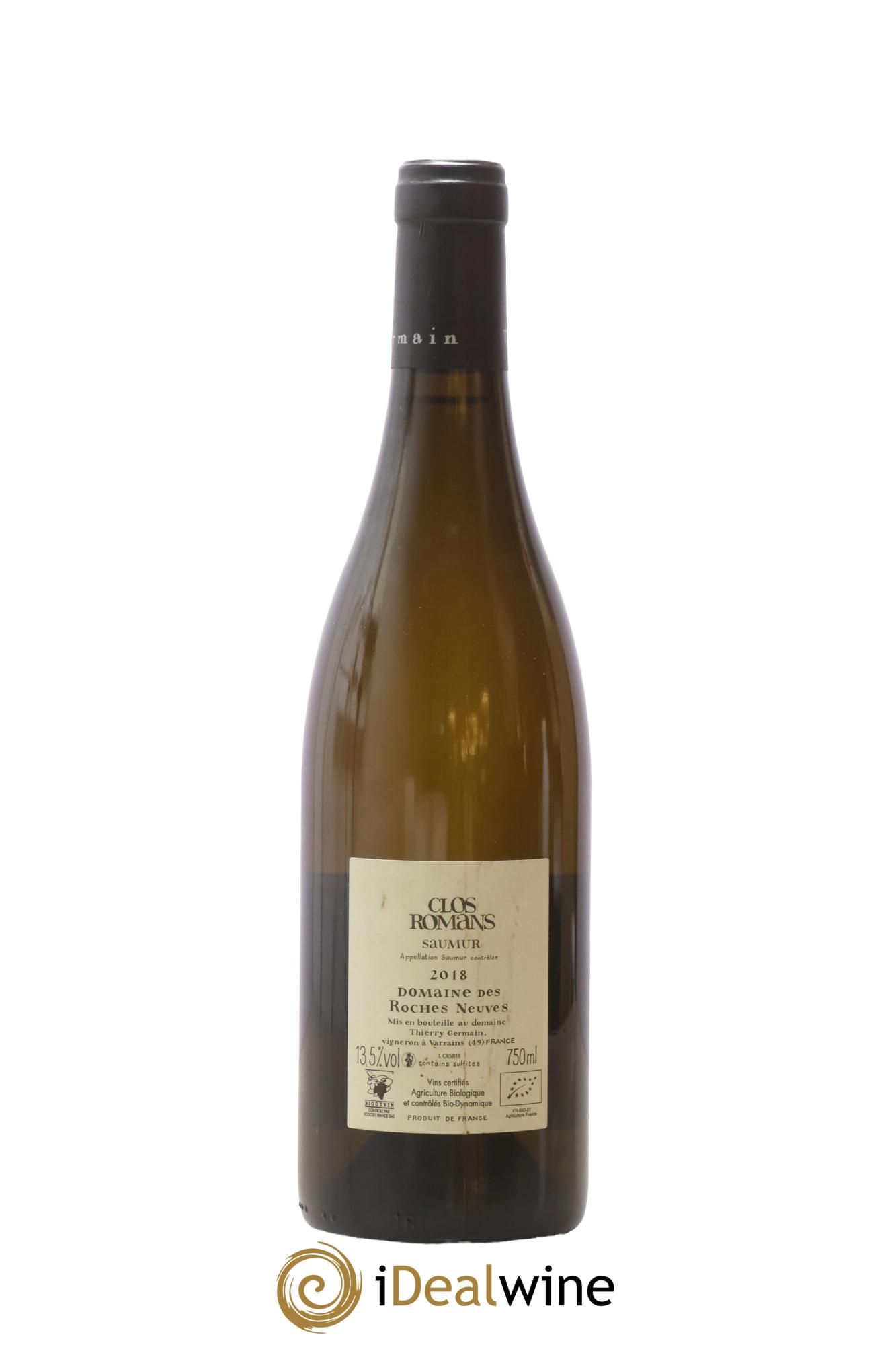 Saumur Clos Romans Domaine des Roches Neuves - Thierry Germain 2018 - Lot de 1 bouteille - 1