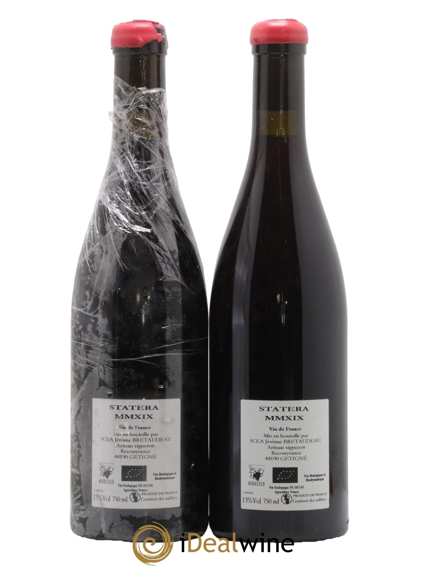 Vin de France Statera Jérôme Bretaudeau - Domaine de Bellevue  2019 - Lot de 2 bouteilles - 1