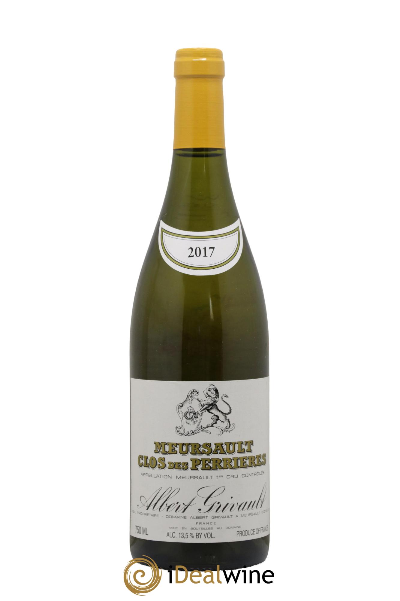 Meursault 1er Cru Clos des Perrières Monopole Albert Grivault 2017 - Lot de 1 bouteille - 0