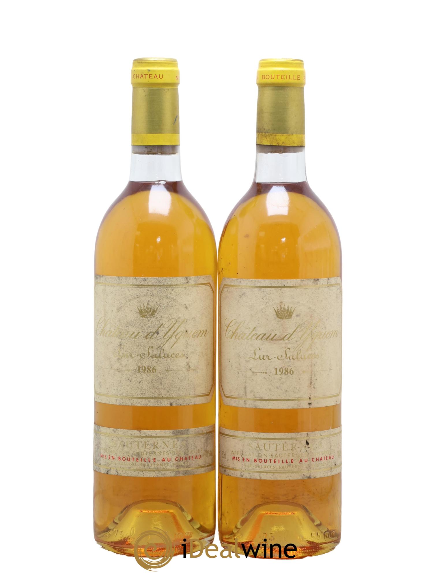 Château d' Yquem 1er Cru Classé Supérieur 1986 - Lot de 2 bouteilles - 0