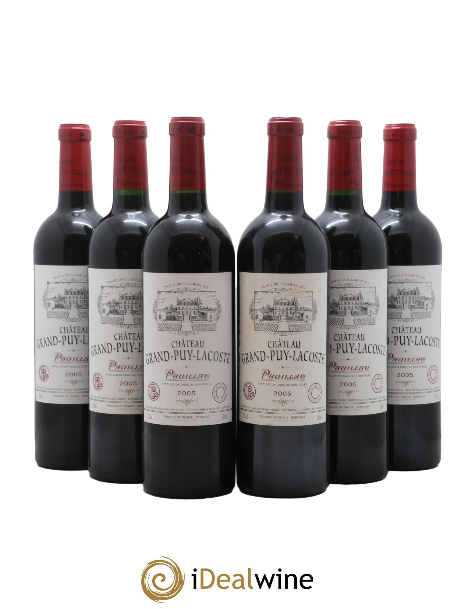 Château Grand Puy Lacoste 5ème Grand Cru Classé 2005 - Lot de 6 bouteilles - 0