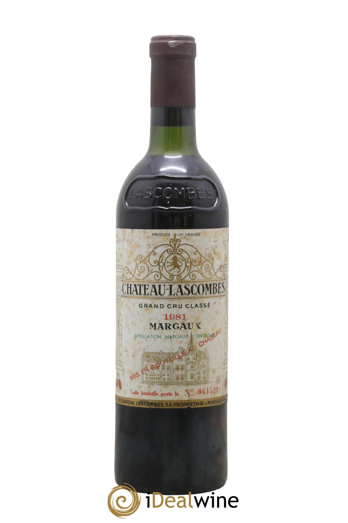Château Lascombes 2ème Grand Cru Classé 1981 - Posten von 1 Flasche - 0