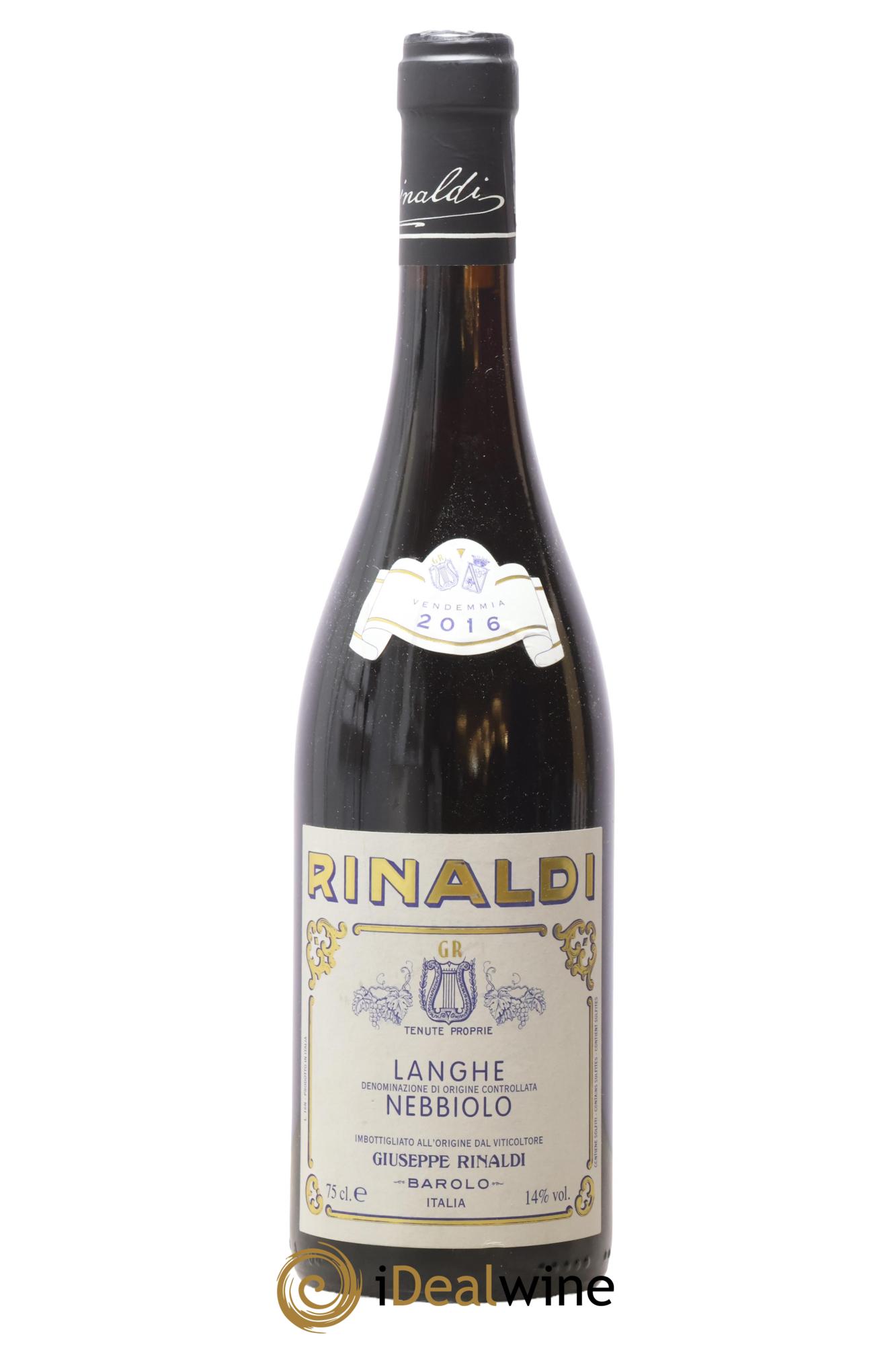 Langhe DOC Nebbiolo Giuseppe Rinaldi 2016 - Lot de 1 bouteille - 0